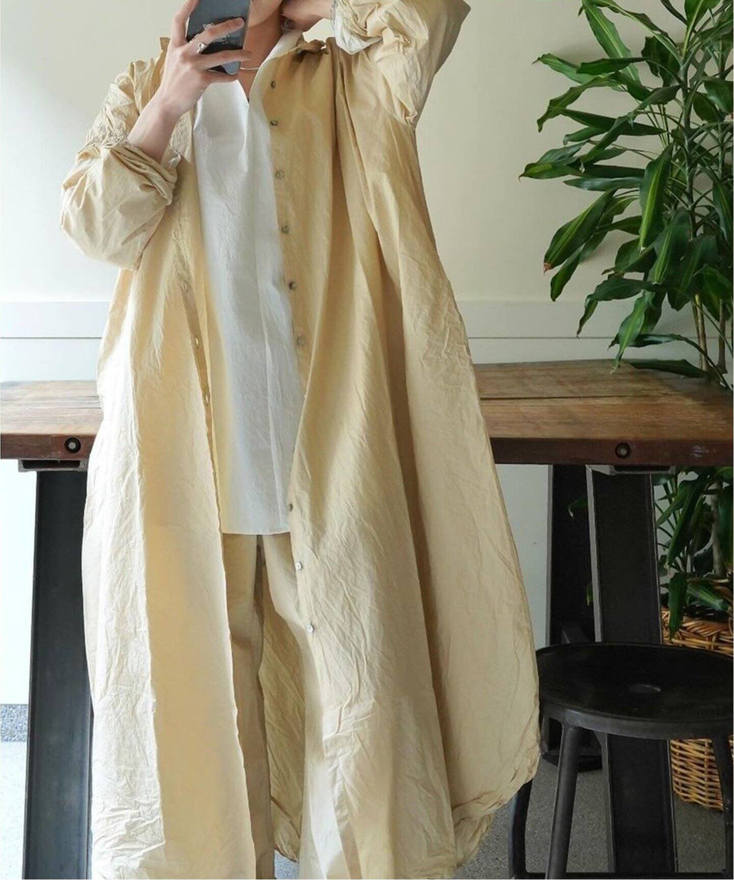album di famiglia /アルバム ディ ファミリア】 LONG SHIRT DRESS 