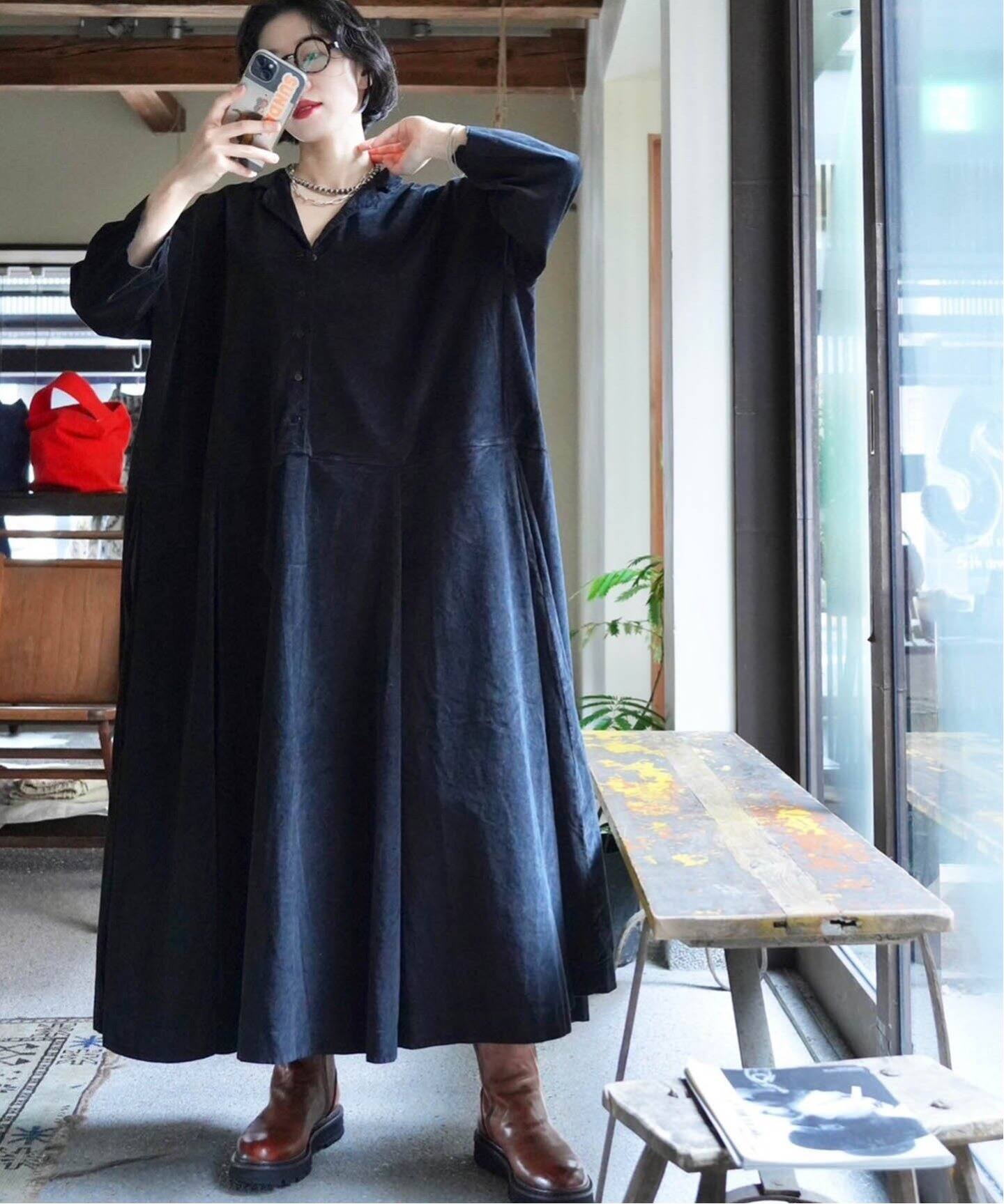 album di famiglia /アルバム ディ ファミリア】TAILORED COLLAR DRESS  