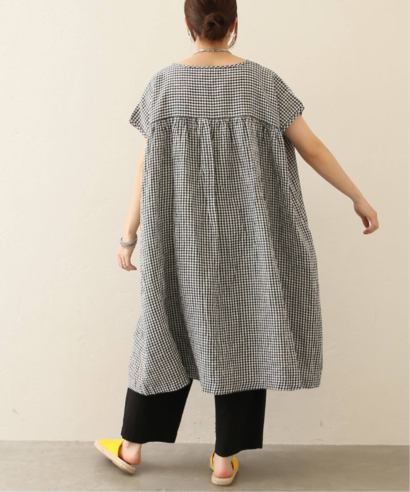 SOIL/ソイル】LINEN GINGHAM GATHERED DRESS（ワンピース）｜journal 