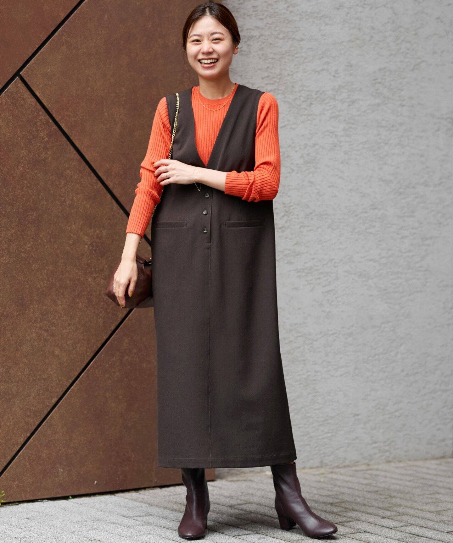 2サイズ展開》ウォッシャブルストレッチジャンパースカート  