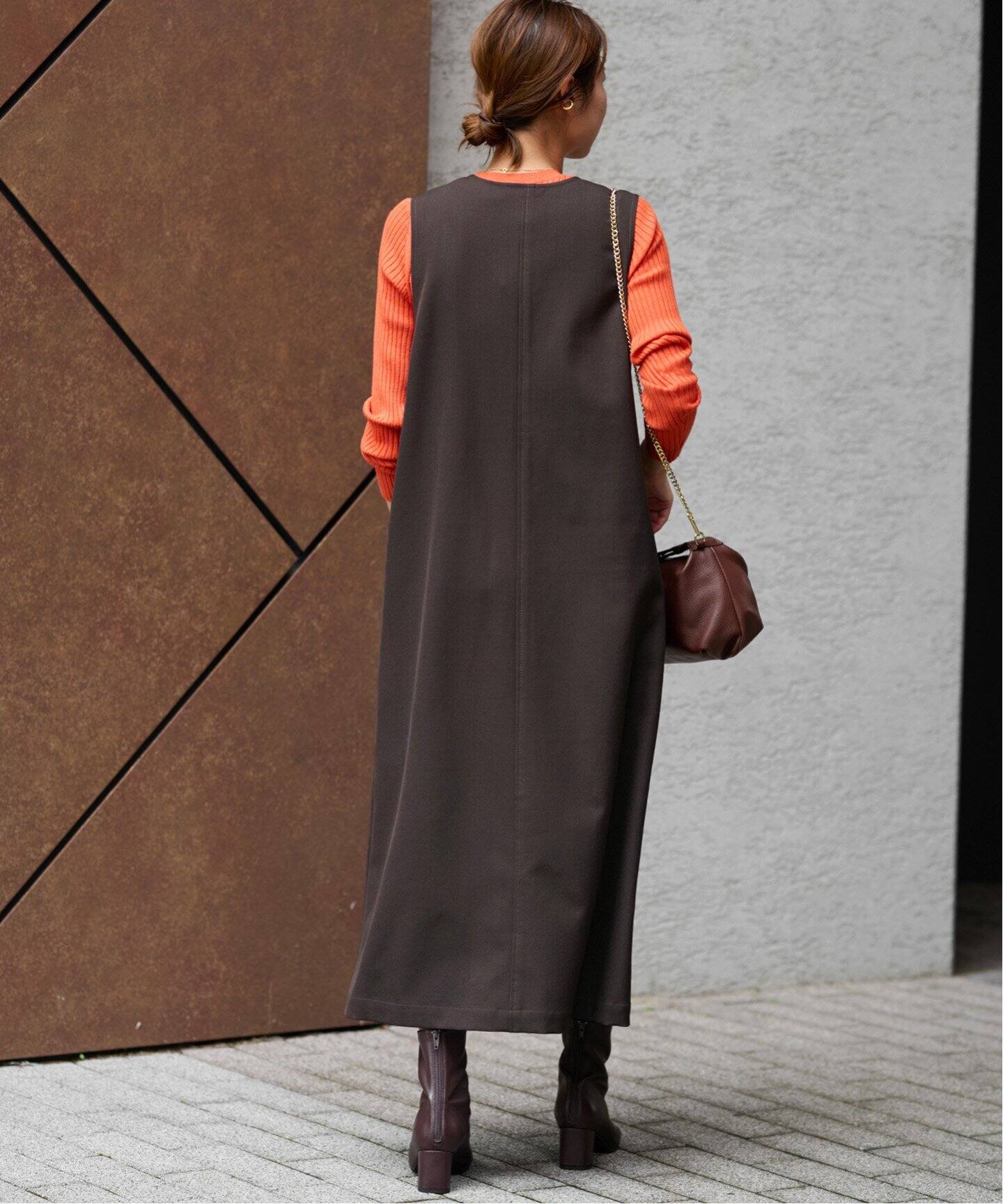 2サイズ展開》ウォッシャブルストレッチジャンパースカート  