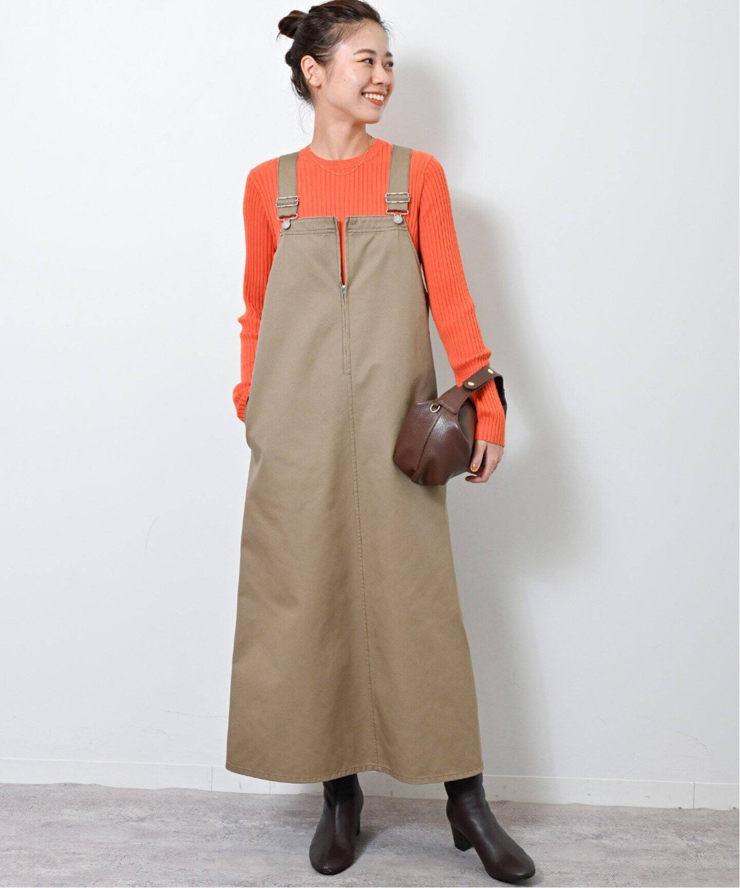 ウォッシャブルTCツイルジャンパースカート（ワンピース）｜JOURNAL  