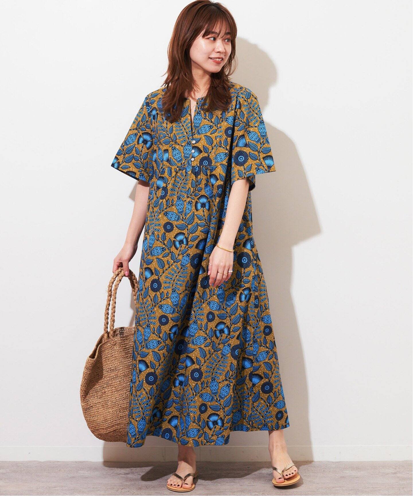 NEW YORK&COMPANY フラワープリントワンピース ニューヨークアンド 