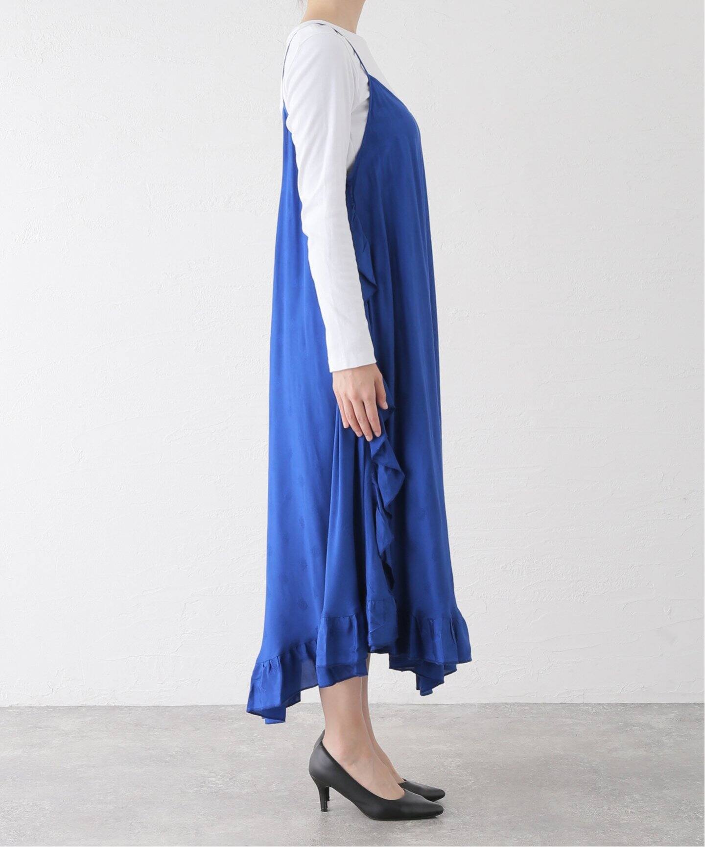 SARA MALLIKA】CITY COLOR FRILL CAMI DRESS：ワンピース（ワンピース  