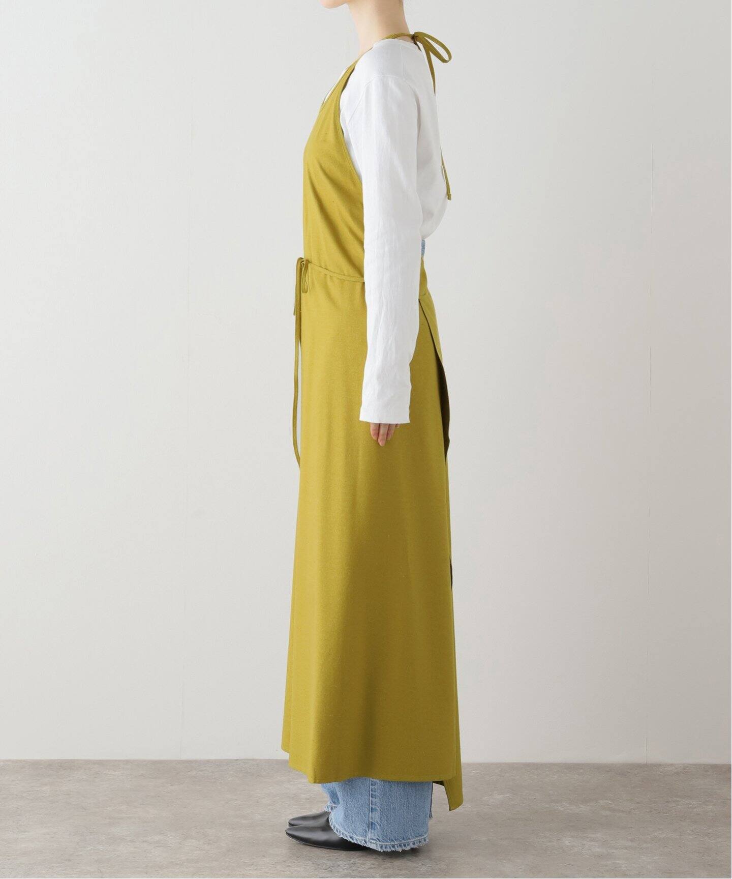 BASERANGE/ベースレンジ】APRON DRESS / DRAP-WS-WI24（ワンピース 