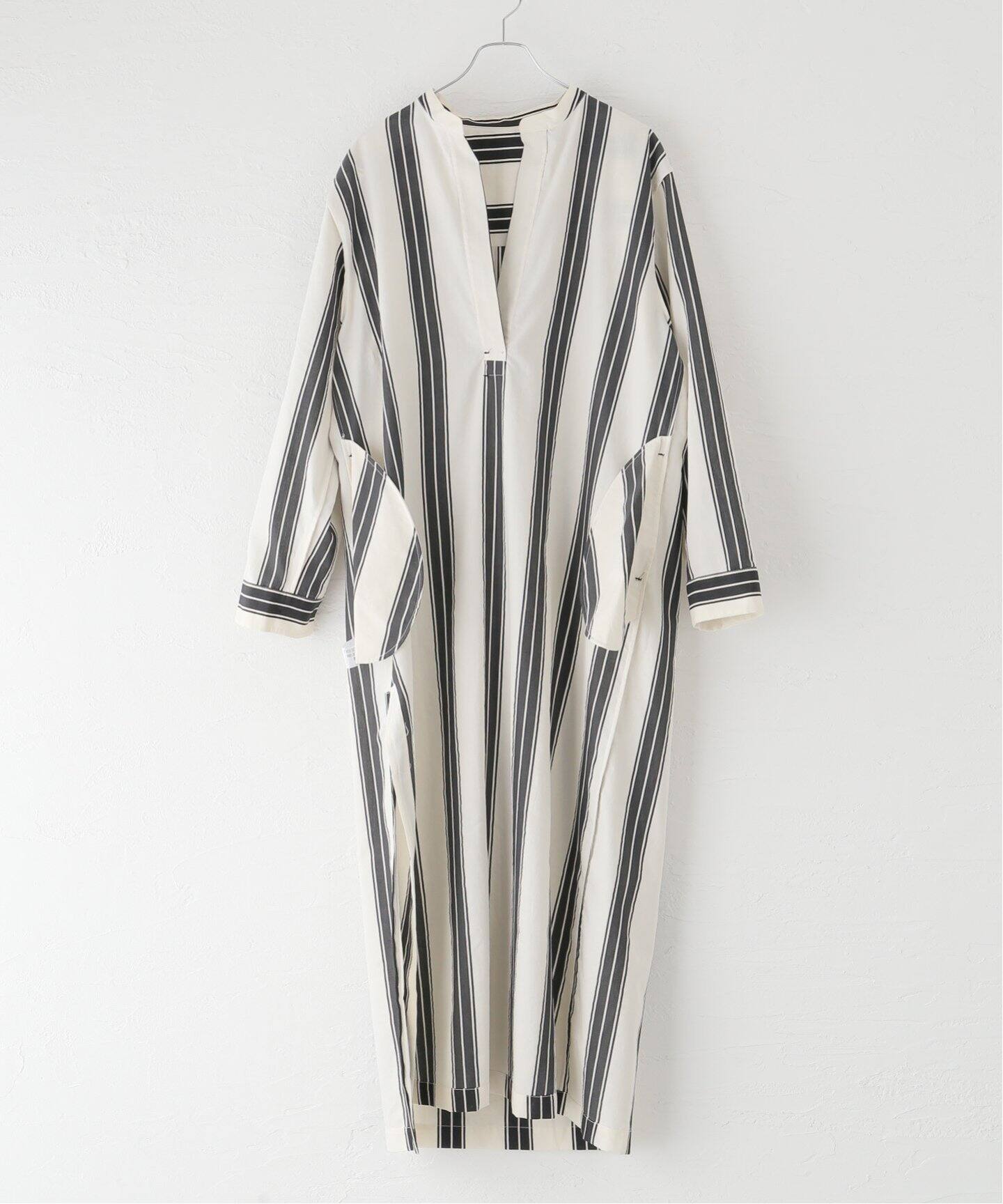 MATTEAU/マトー】 RELAXED STRIPE DJELLABA（ワンピース）｜Deuxieme  