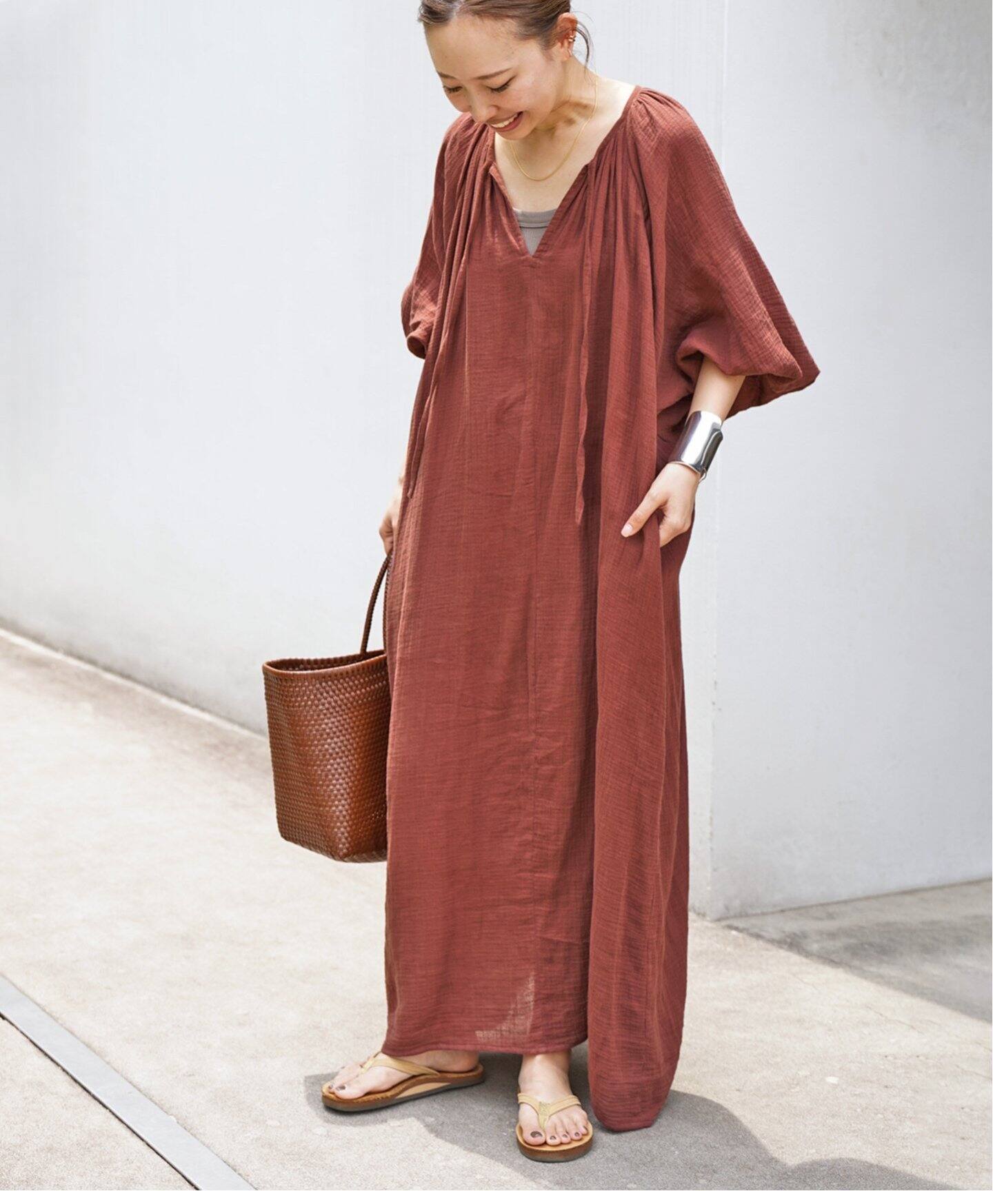 WALANCE/ワランス】別注 COTTON GAUZE DRESS（ワンピース）｜Deuxieme  