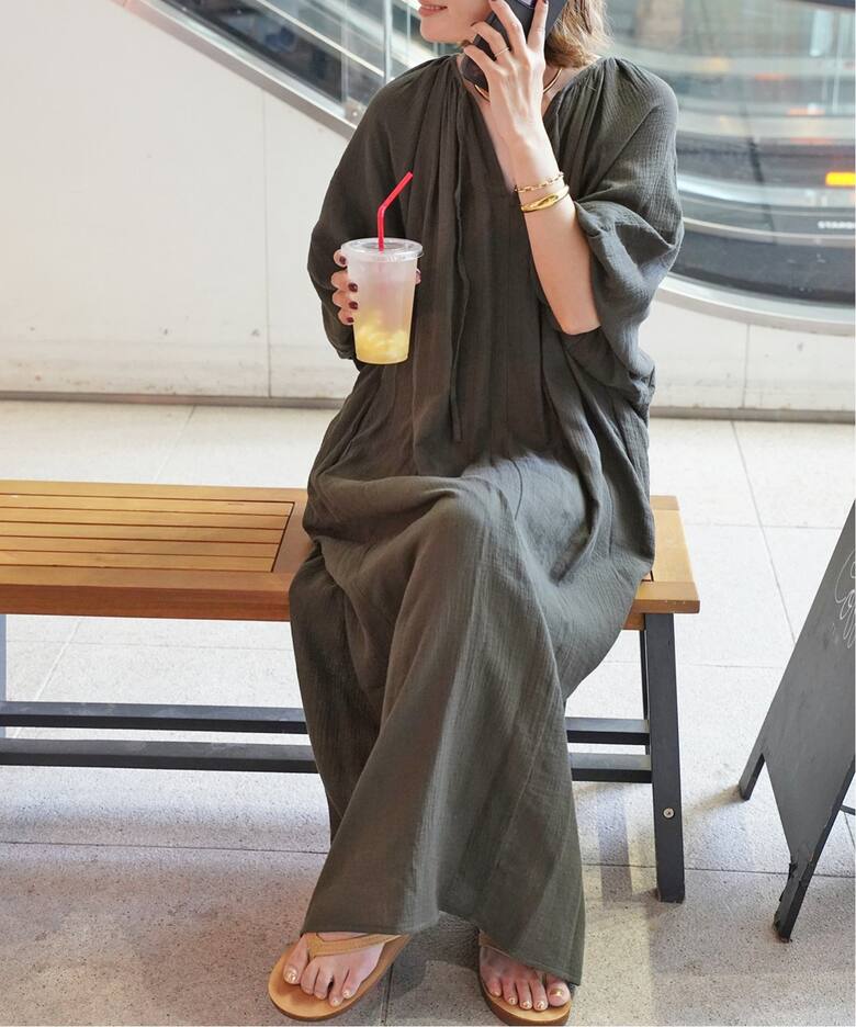 WALANCE/ワランス】別注 COTTON GAUZE DRESS（ワンピース）｜Deuxieme  