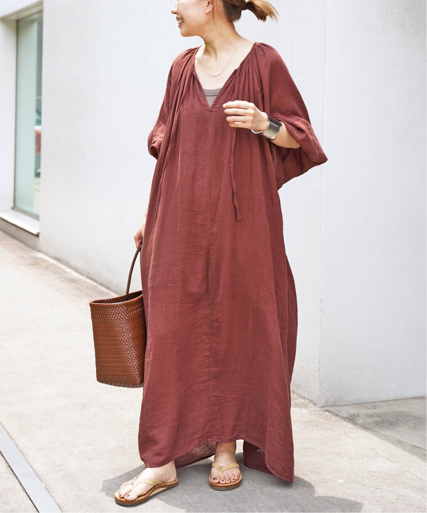 WALANCE/ワランス】別注 COTTON GAUZE DRESS（ワンピース）｜Deuxieme  