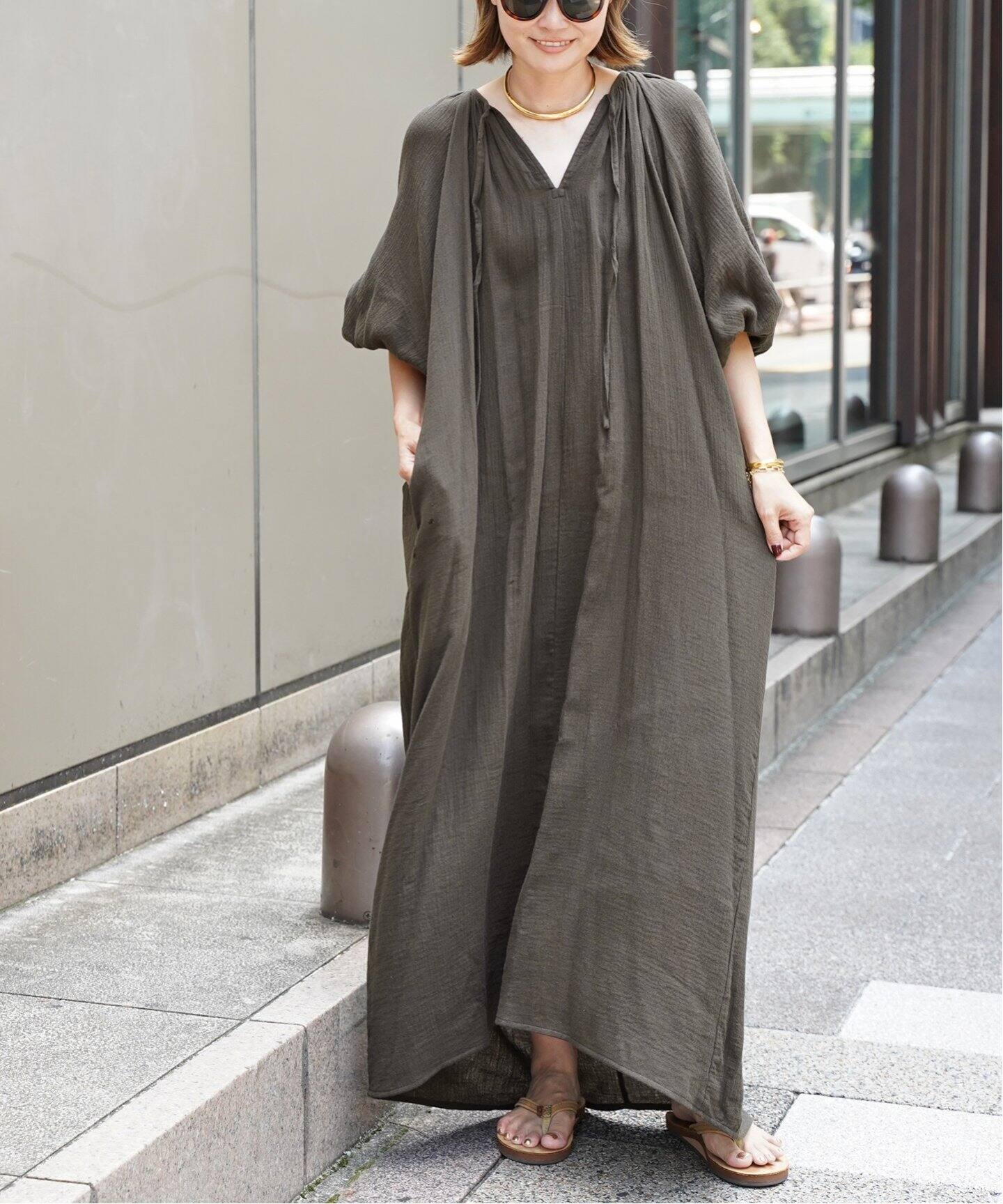 WALANCE/ワランス】別注 COTTON GAUZE DRESS（ワンピース）｜Deuxieme  