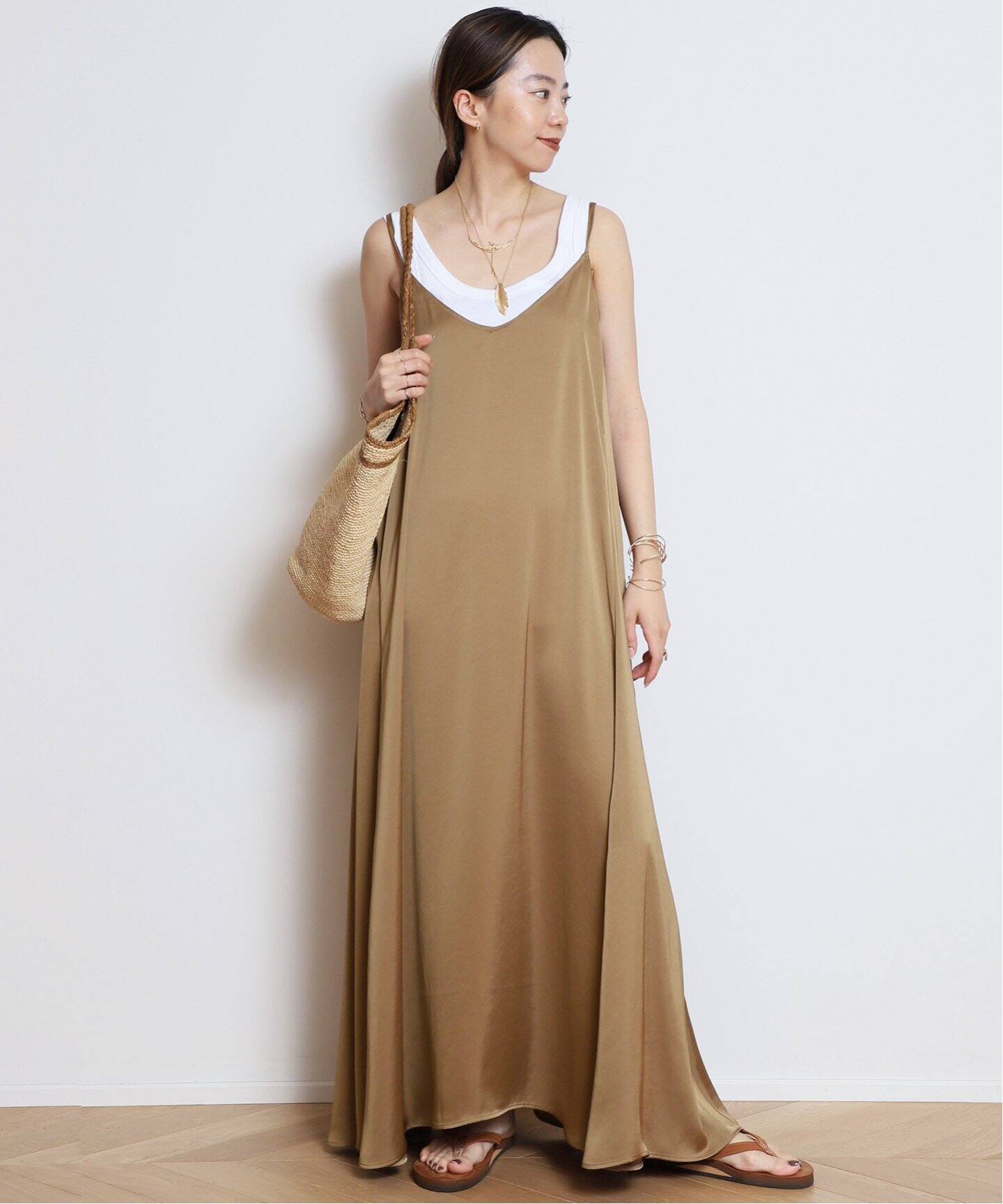 Col Pierrot/コルピエロ】Vintage satin cami ワンピース（ワンピース  