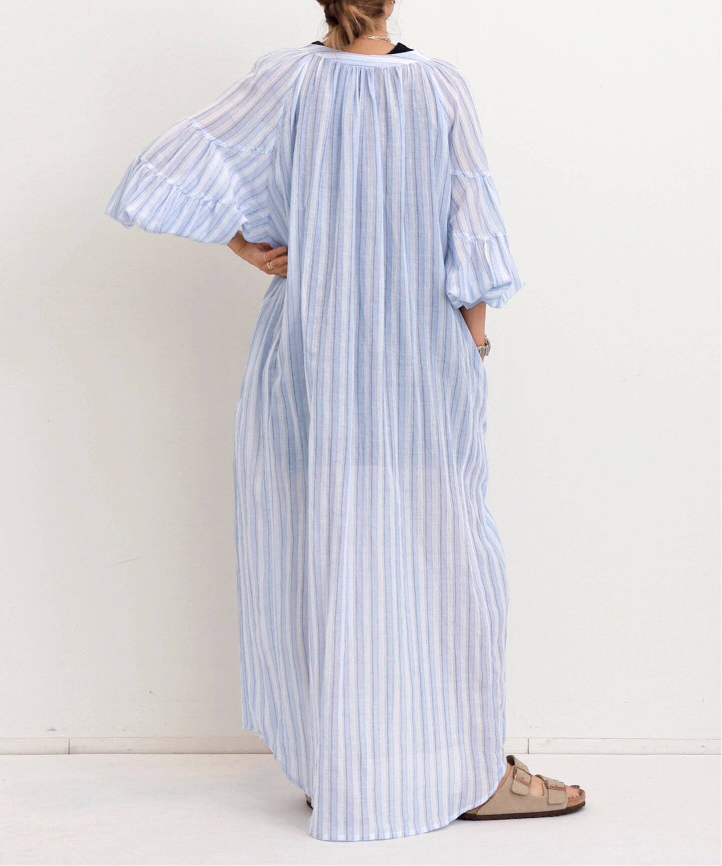 GOOD GRIEF!/グッドグリーフ】 STRIPE COTTON DRESS（シャツワンピース  