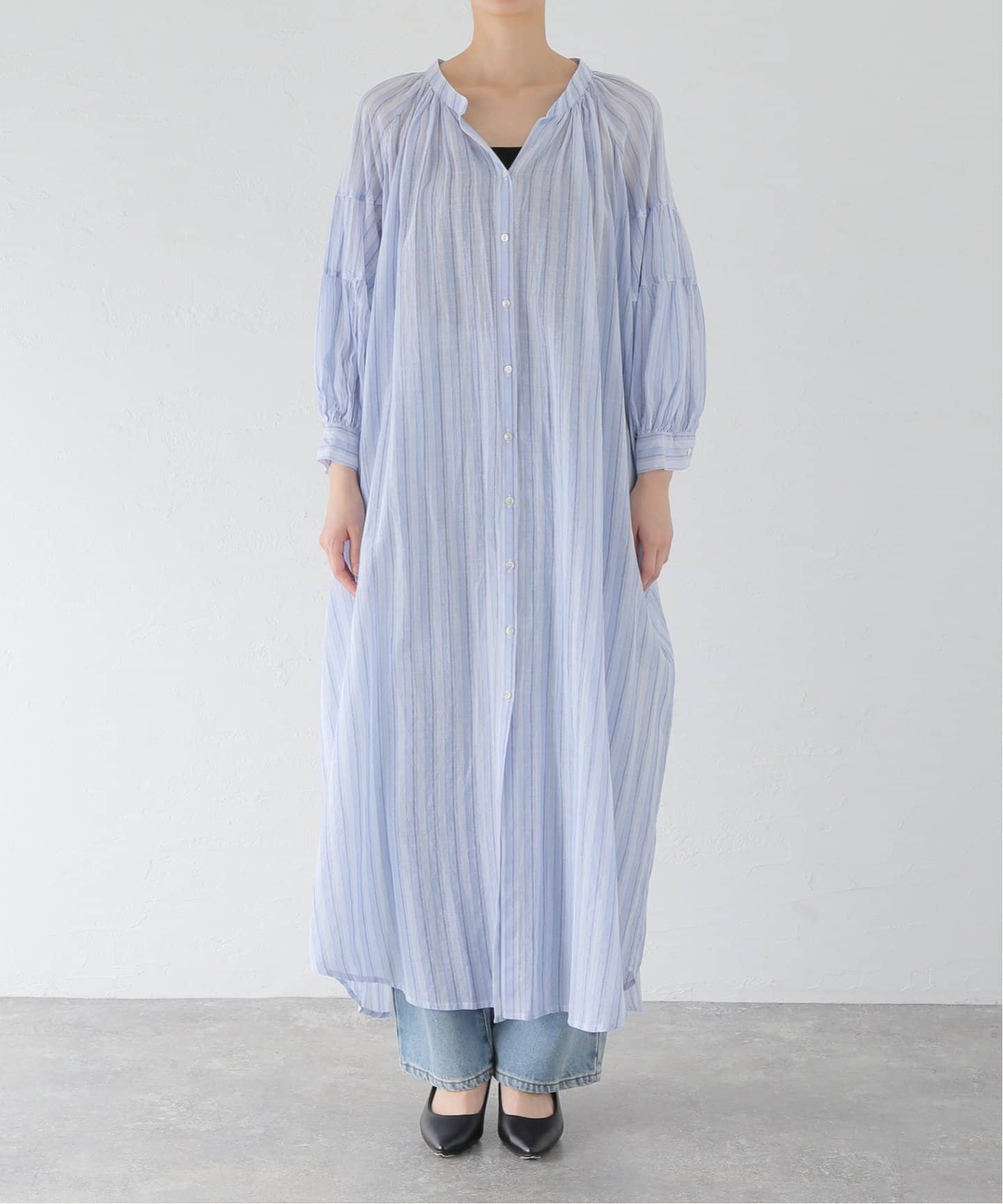 公式の店舗 GOOD GRIEF!/グッドグリーフ】 DRESS（シャツ COTTON STRIPE ワンピース