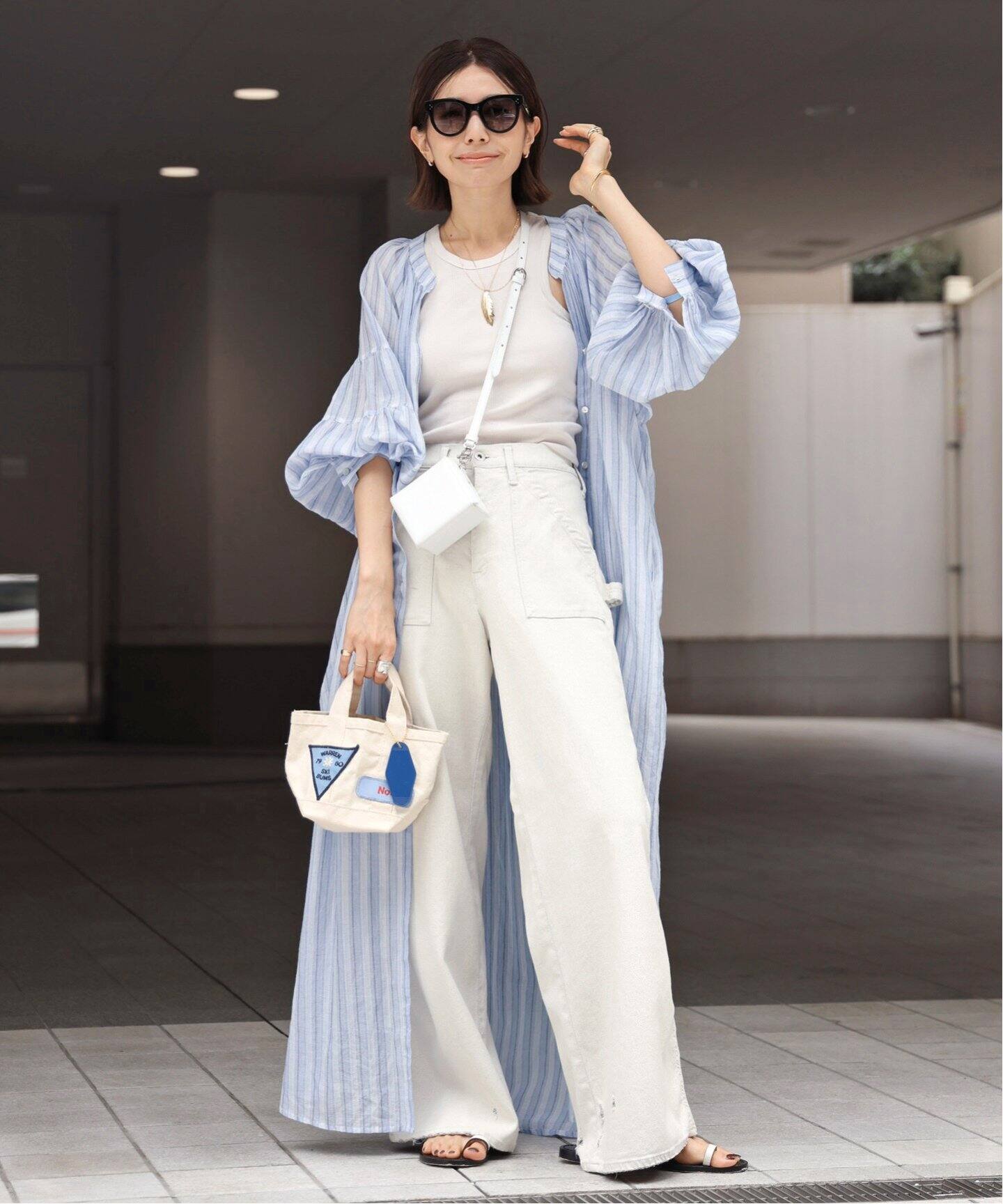 GOOD GRIEF!/グッドグリーフ】 STRIPE COTTON DRESS（シャツワンピース 