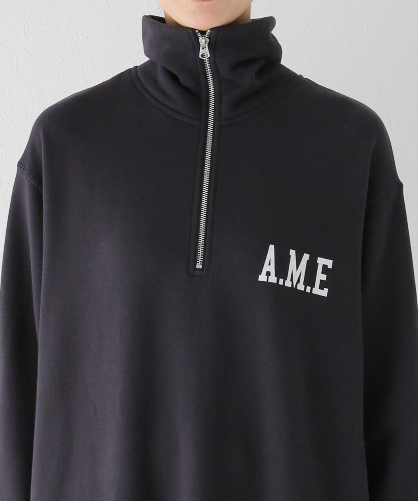 AMERICANA/アメリカーナ】 Half Zip Sweat Onepiece（ワンピース）｜L  