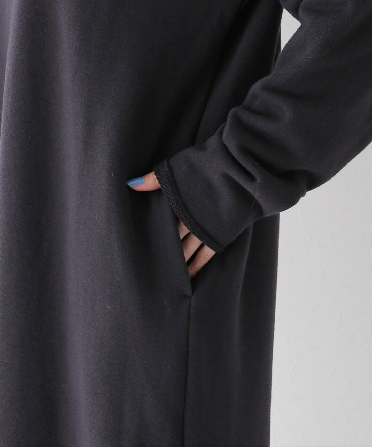 AMERICANA/アメリカーナ】 Half Zip Sweat Onepiece（ワンピース）｜L 