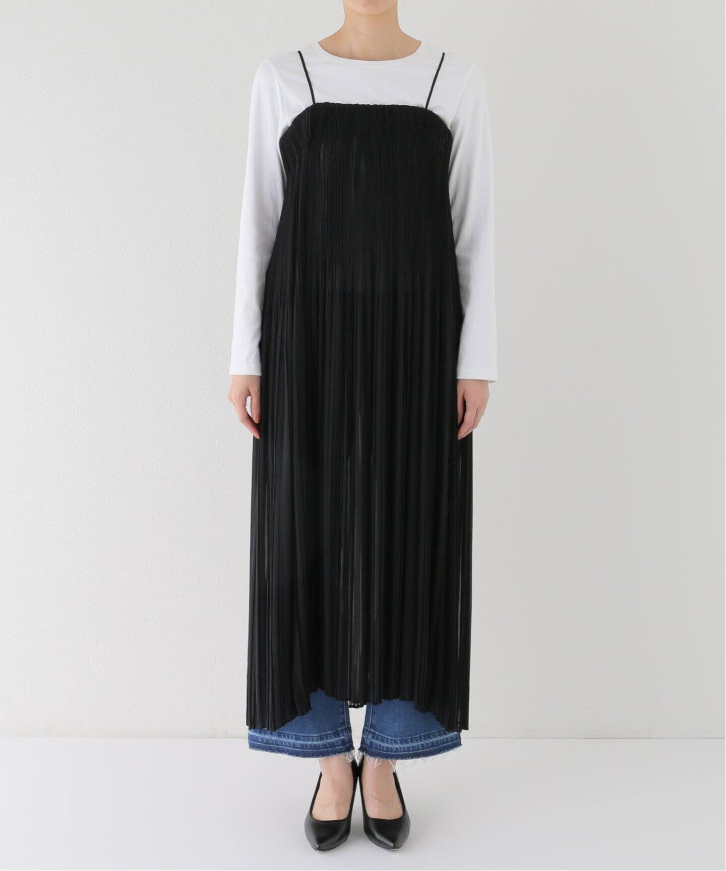 最新 Sheer Pleats Cami Dress（ワンピース）｜L'Appartement トップス