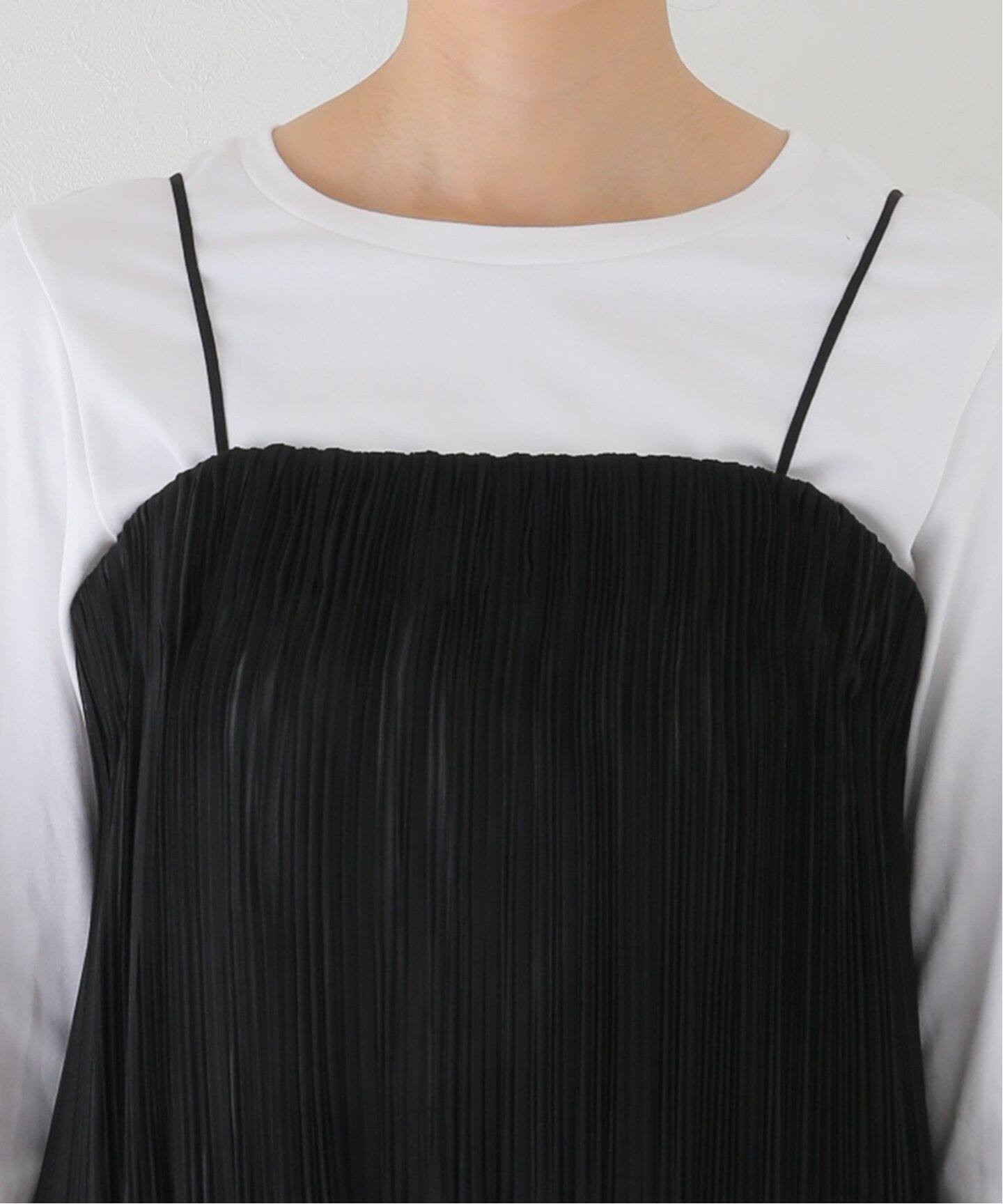 Sheer Pleats Cami Dress（ワンピース）｜L