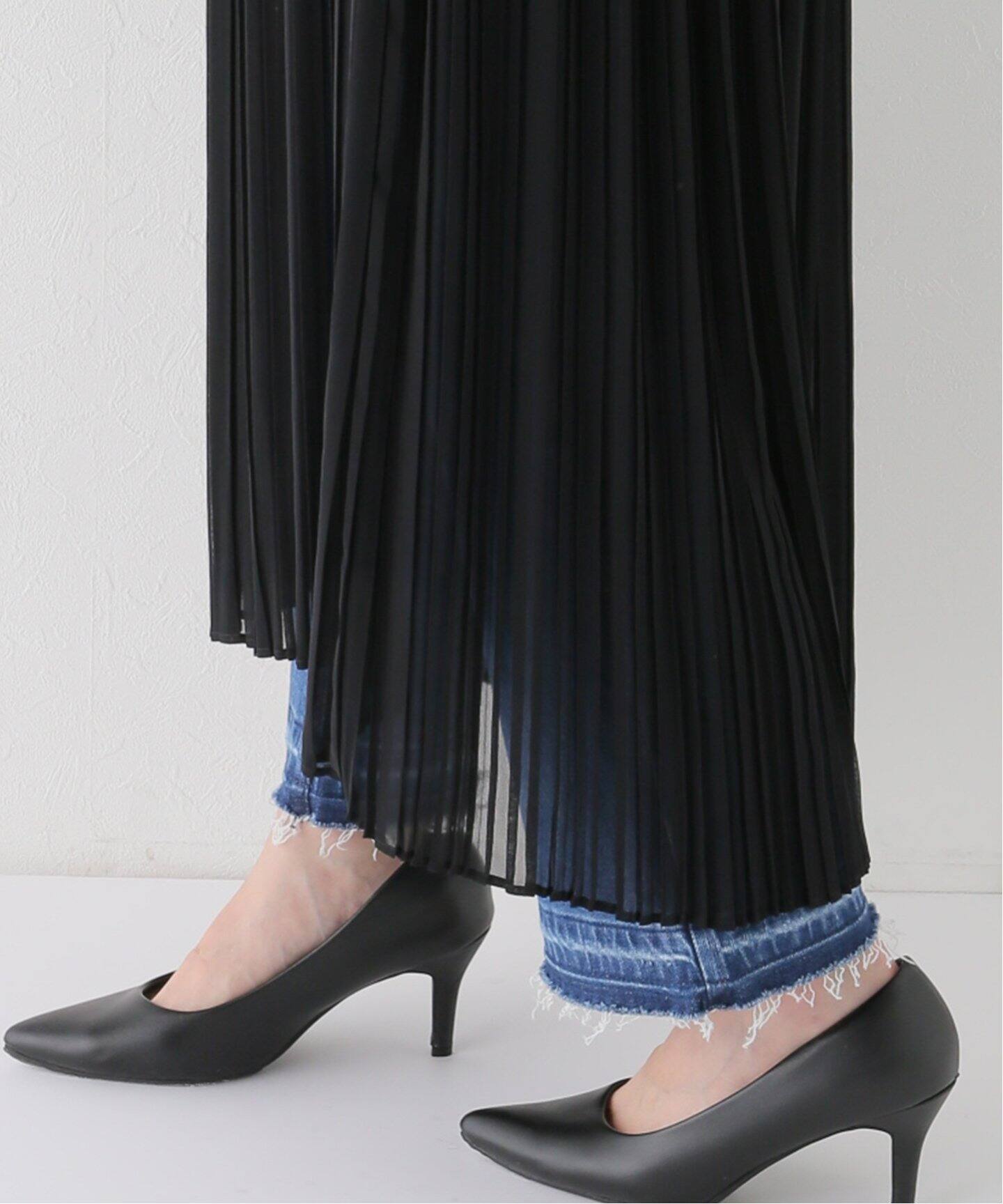 Sheer Pleats Cami Dress（ワンピース）｜L