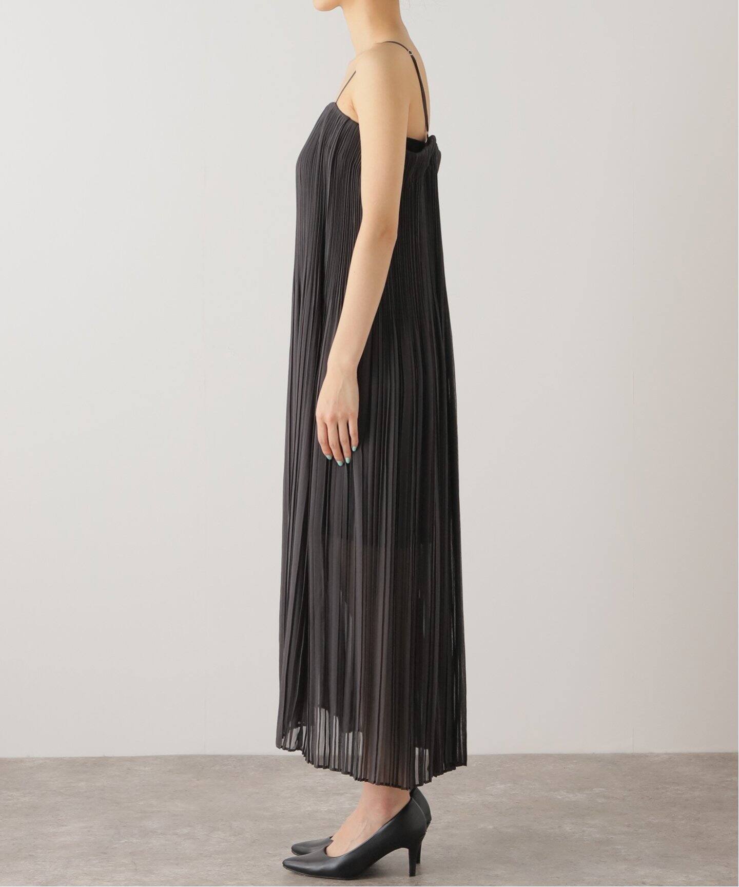Sheer Pleats Cami Dress（ワンピース）｜L