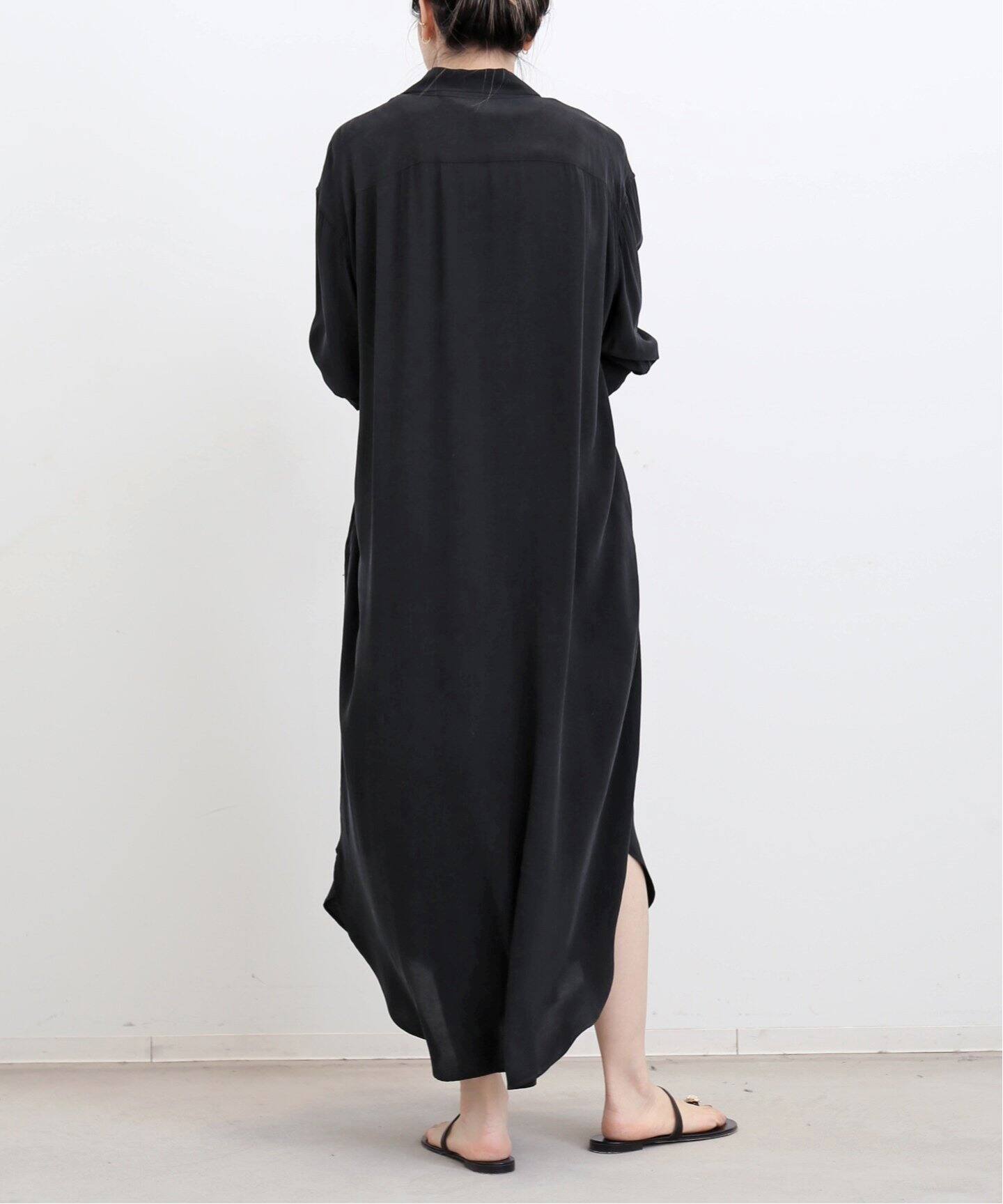 LONG SHIRT ONEPIECE（シャツワンピース）｜L 