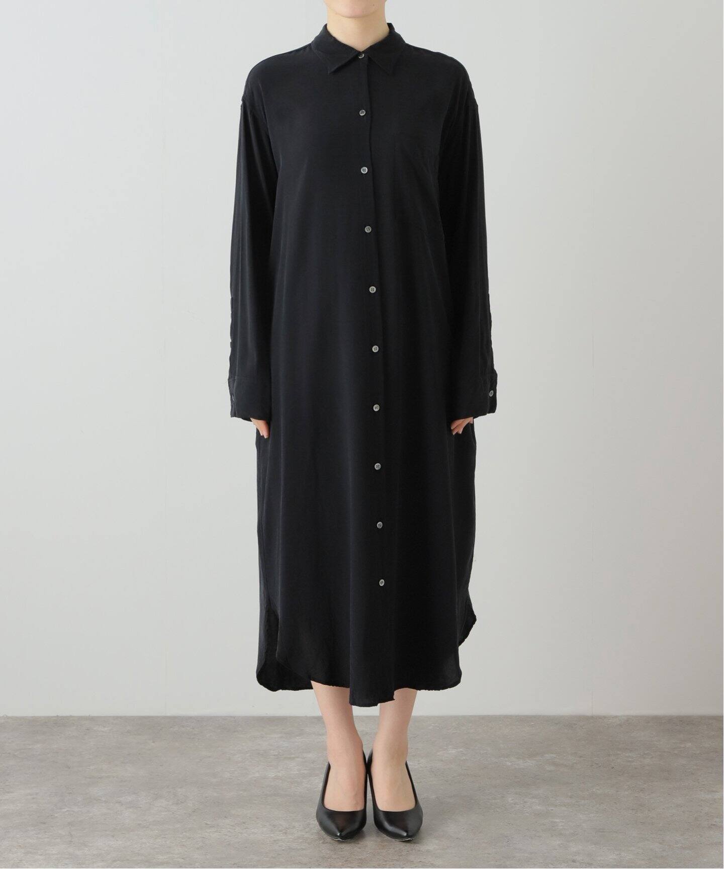 LONG SHIRT ONEPIECE（シャツワンピース）｜L