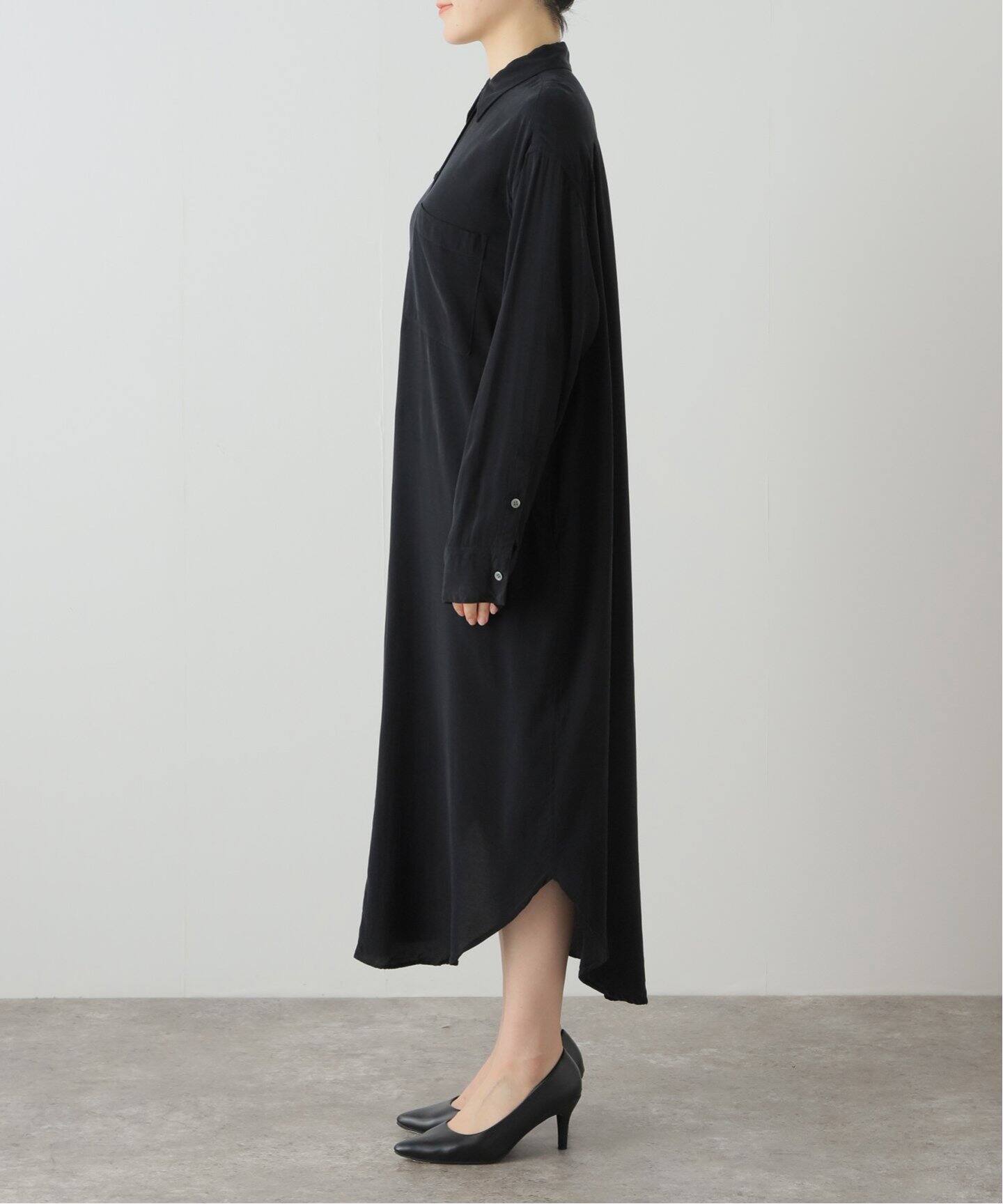 LONG SHIRT ONEPIECE（シャツワンピース）｜L 