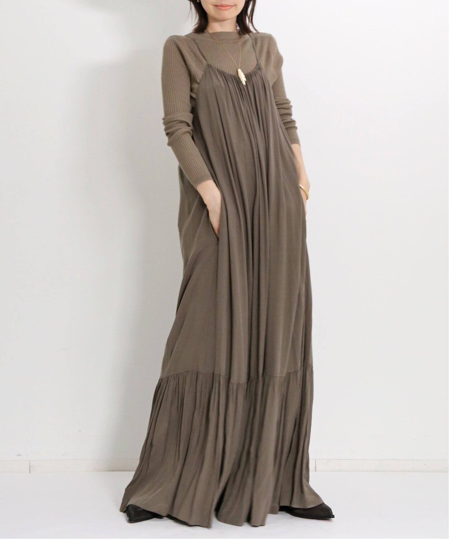 Wash Gather Onepiece（ワンピース）｜L