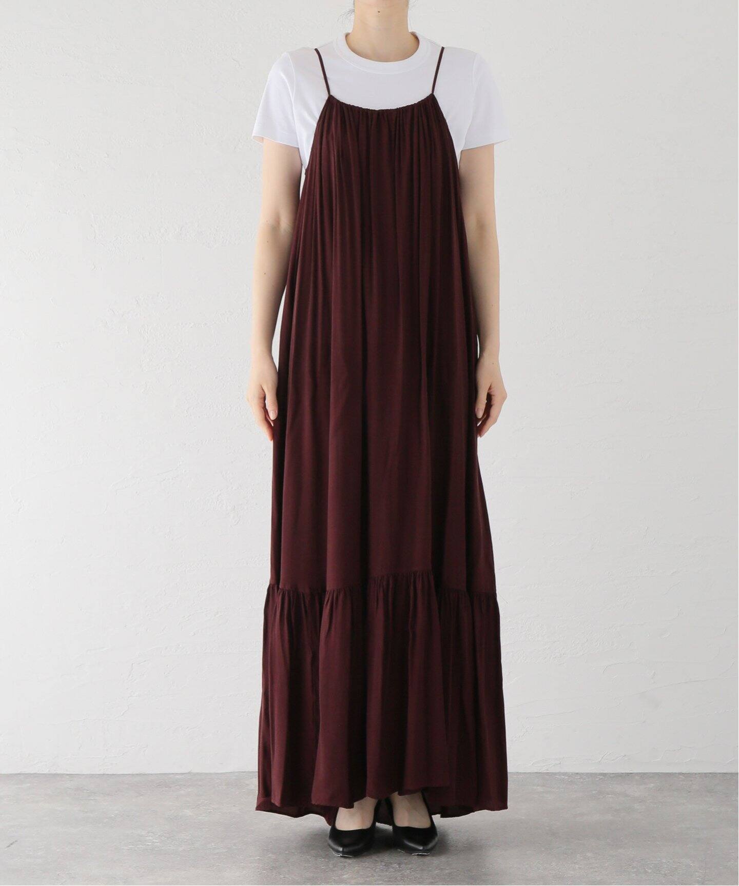 ≪通常販売≫【THE DRESS #11】Vneck gather one piece（Vネック