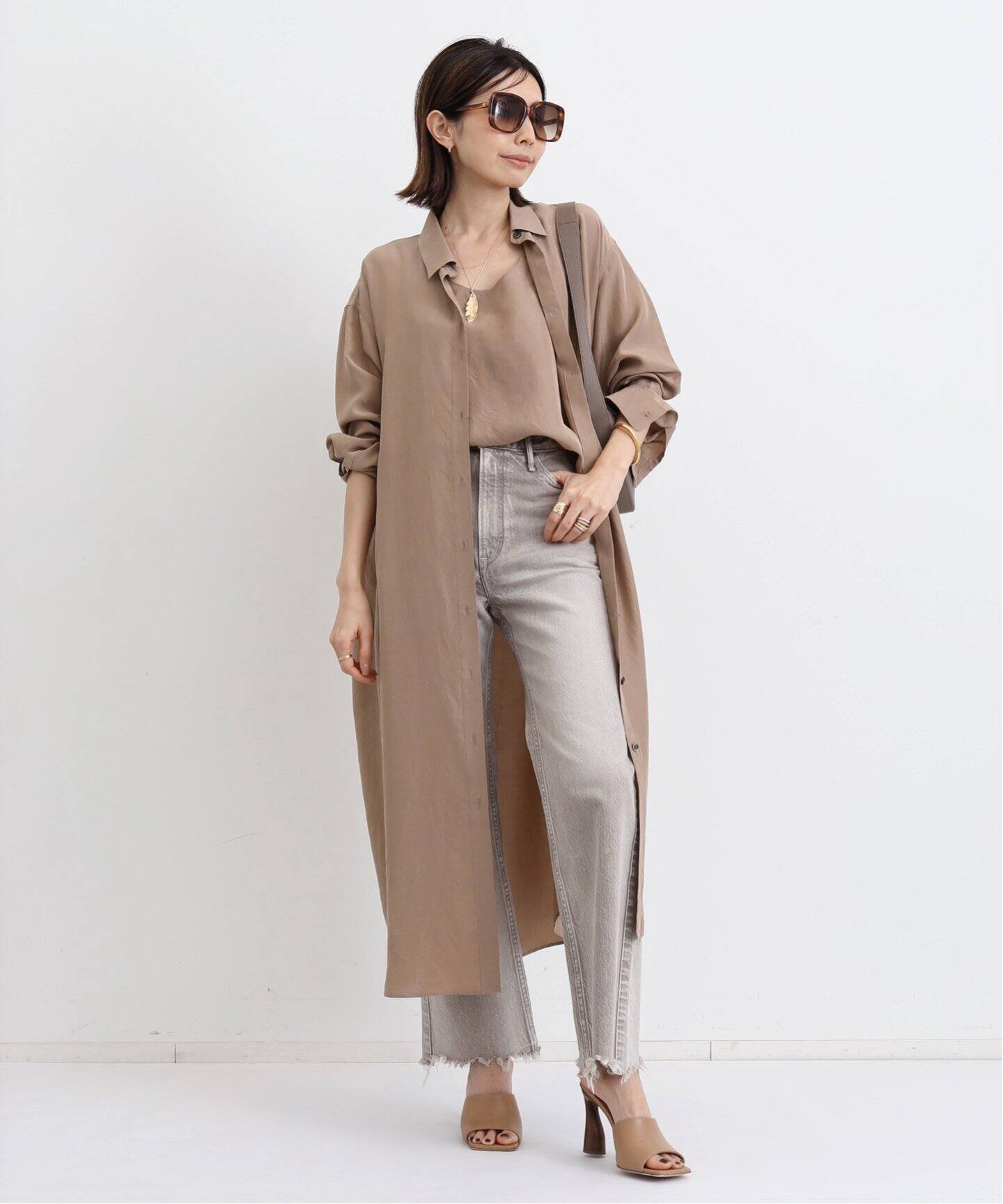 Luxe brilleドレスTOMORROWLANDアパルトモンELENDEEK （Silk Shirt  