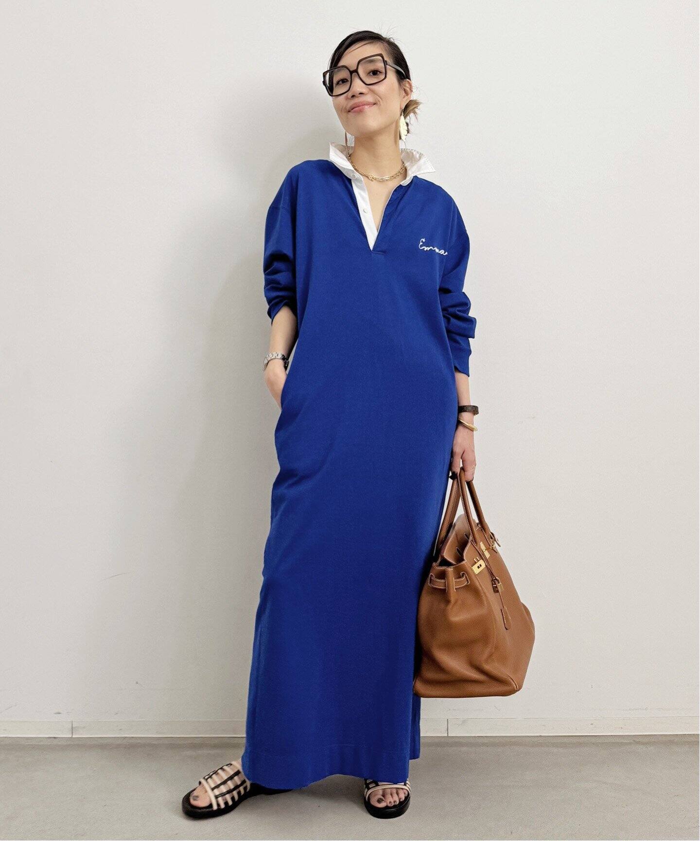 RUGBY JERSEY LONG ONE PIECE（ワンピース）｜L 