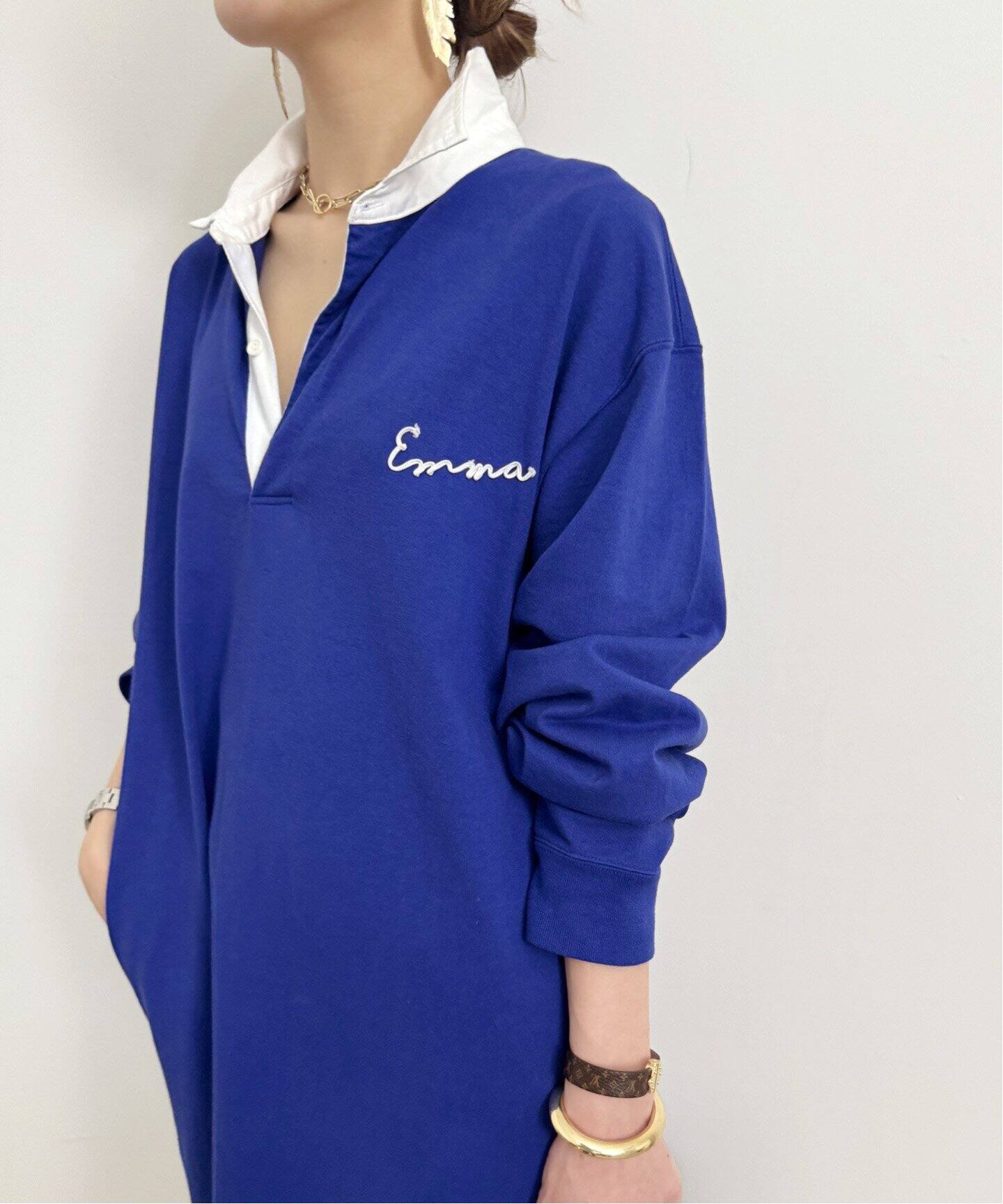 RUGBY JERSEY LONG ONE PIECE（ワンピース）｜L 