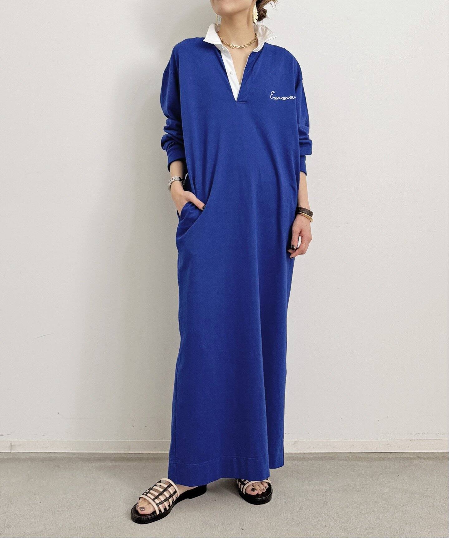 RUGBY JERSEY LONG ONE PIECE（ワンピース）｜L 