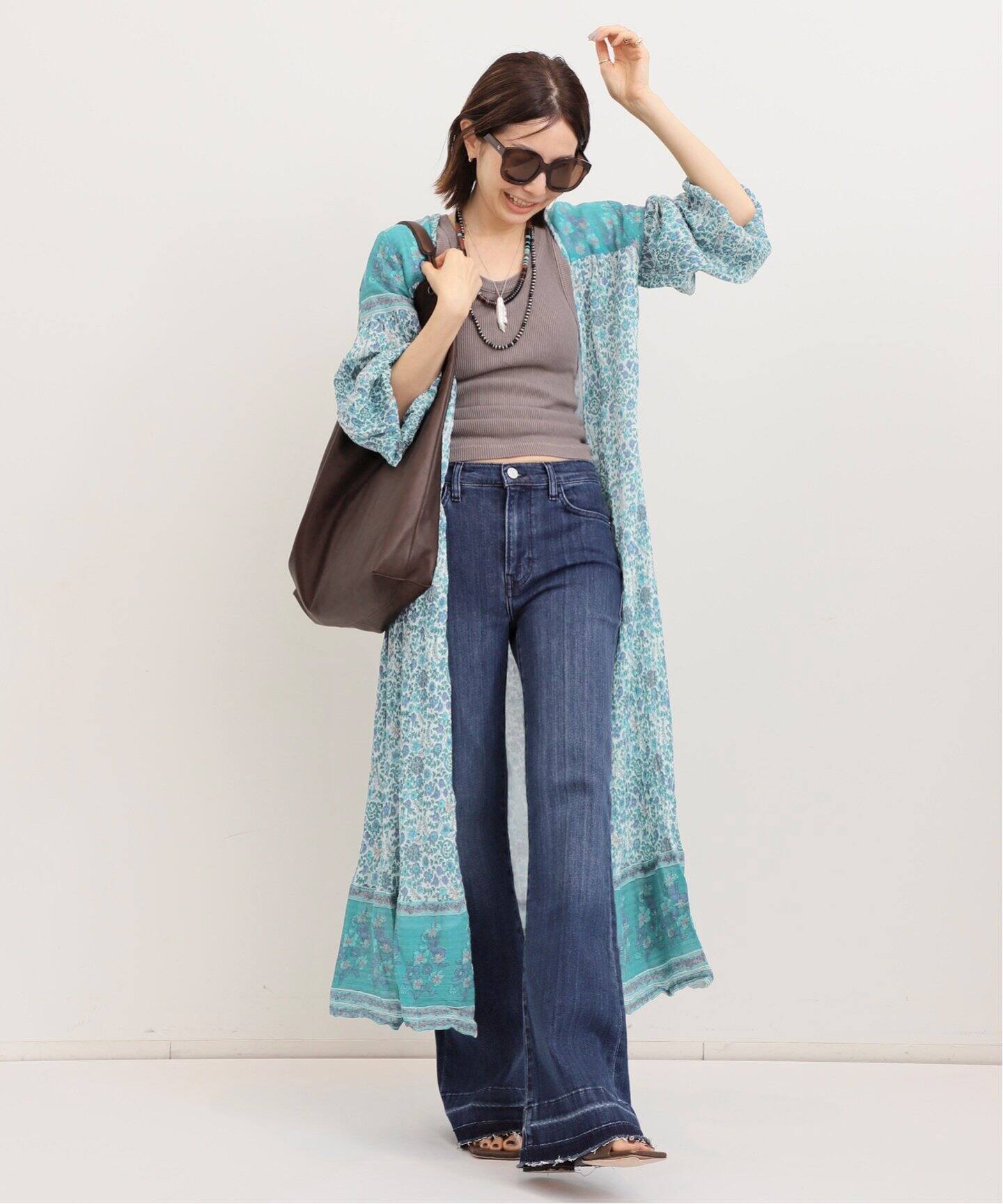 BLUE BOHEME/ブルー ボヘム】 Naomi Printed Wrap Dress（ワンピース  