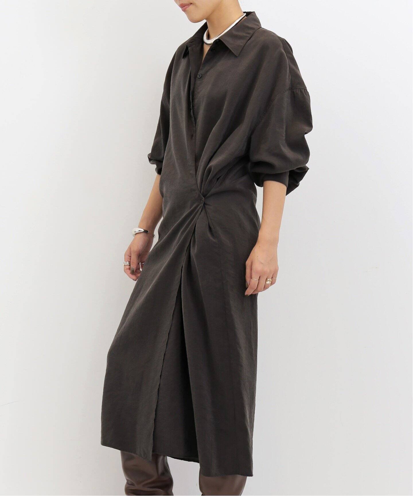 LE MAIRE/ルメール】 STRAIGHT COLLAR TWISTED DRESS（ワンピース）｜L 