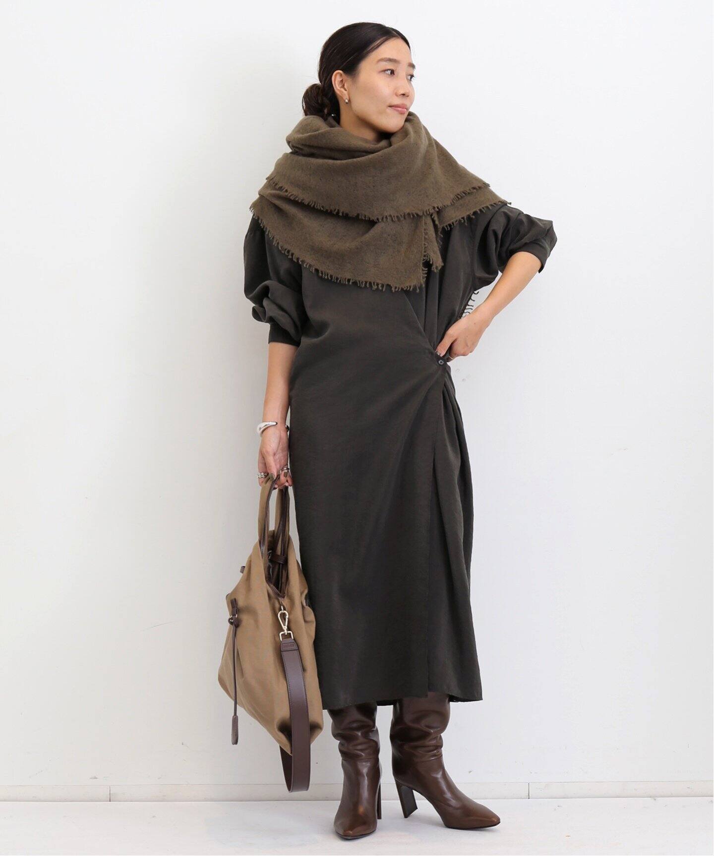 LE MAIRE/ルメール】 STRAIGHT COLLAR TWISTED DRESS（ワンピース）｜L 