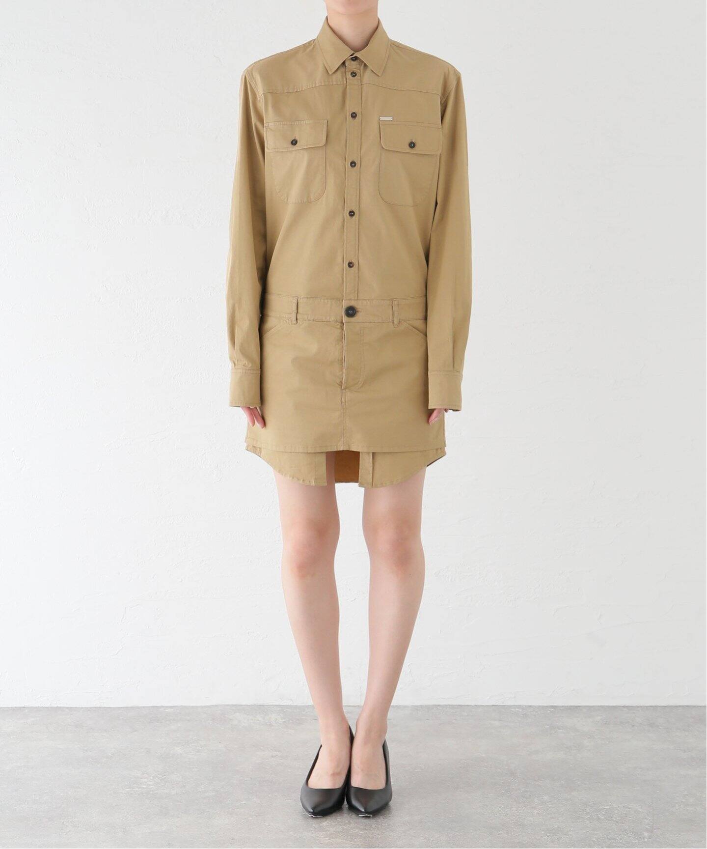 DSQUARED2/ディースクエアード】 Shirt Dress（シャツワンピース）｜L  