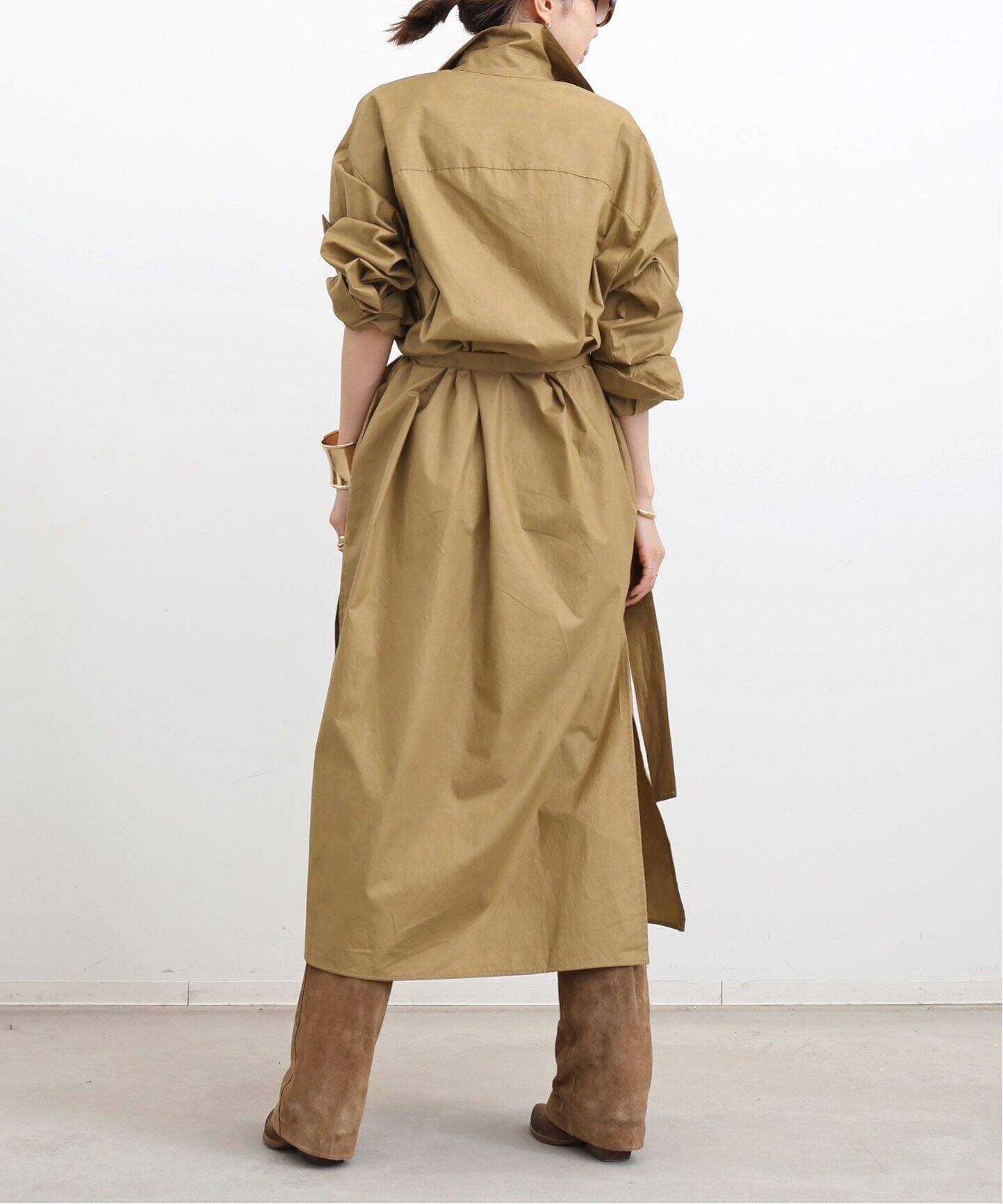 A.SHIRT】 LONG SHIRT DRESS（シャツワンピース）｜L 