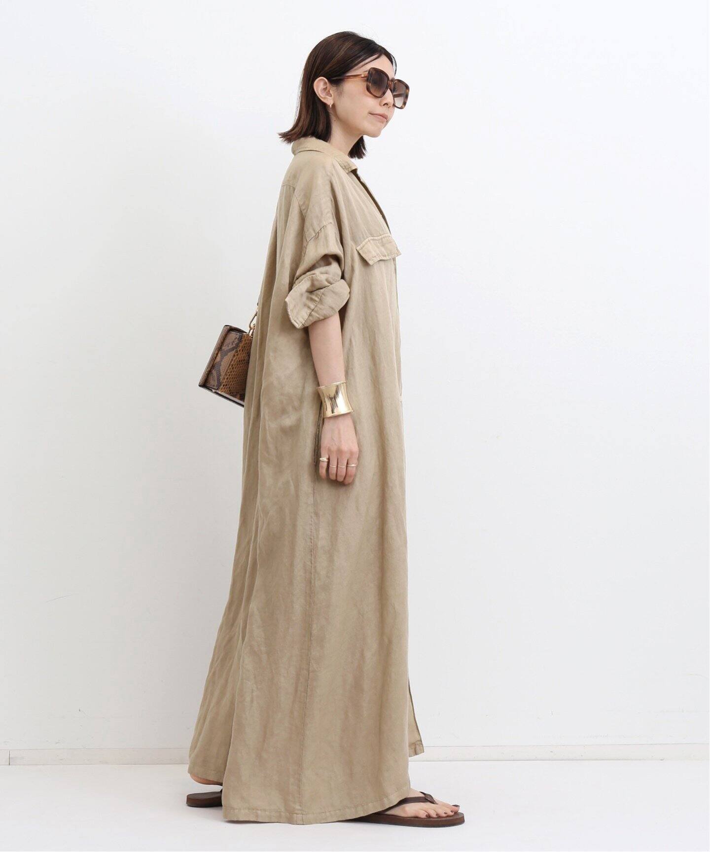 REMI RELIEF/レミ レリーフ】 LONG SHIRT DRESS（シャツワンピース 
