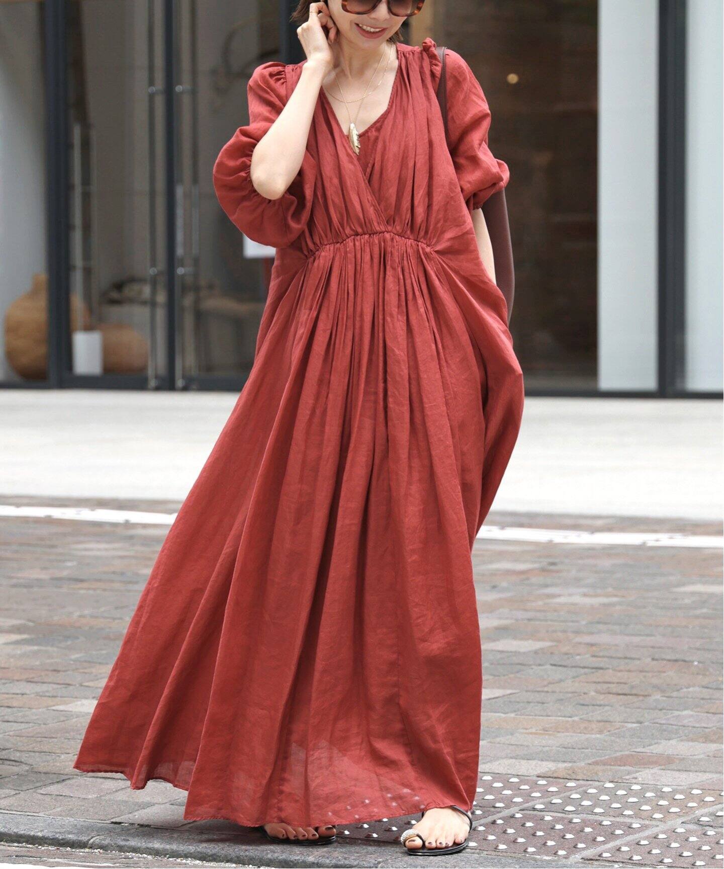 COL PIERROT/コル ピエロ】 RAMIE MAXI DRESS（ワンピース）｜L  