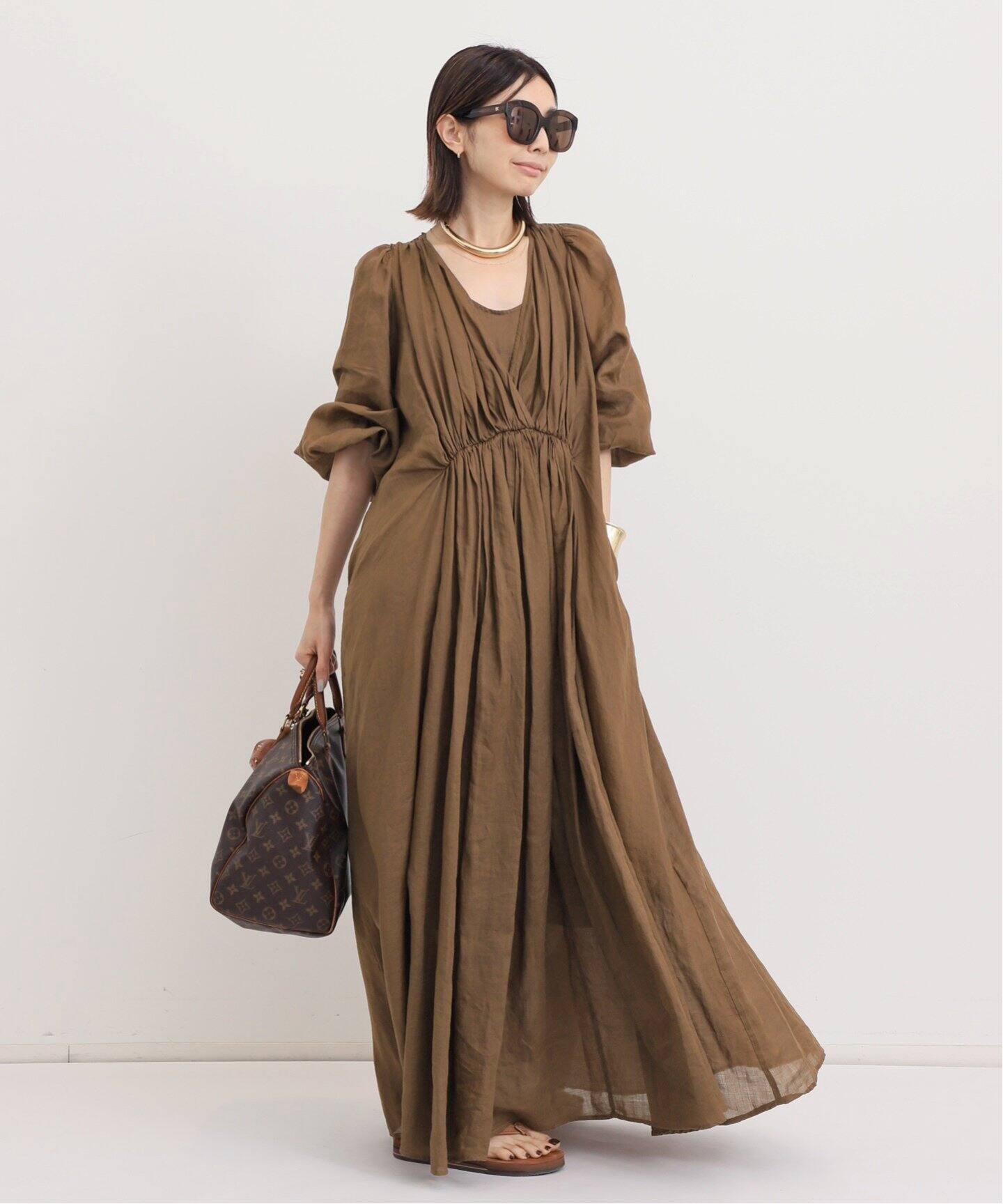 COL PIERROT/コル ピエロ】 RAMIE MAXI DRESS（ワンピース）｜L  