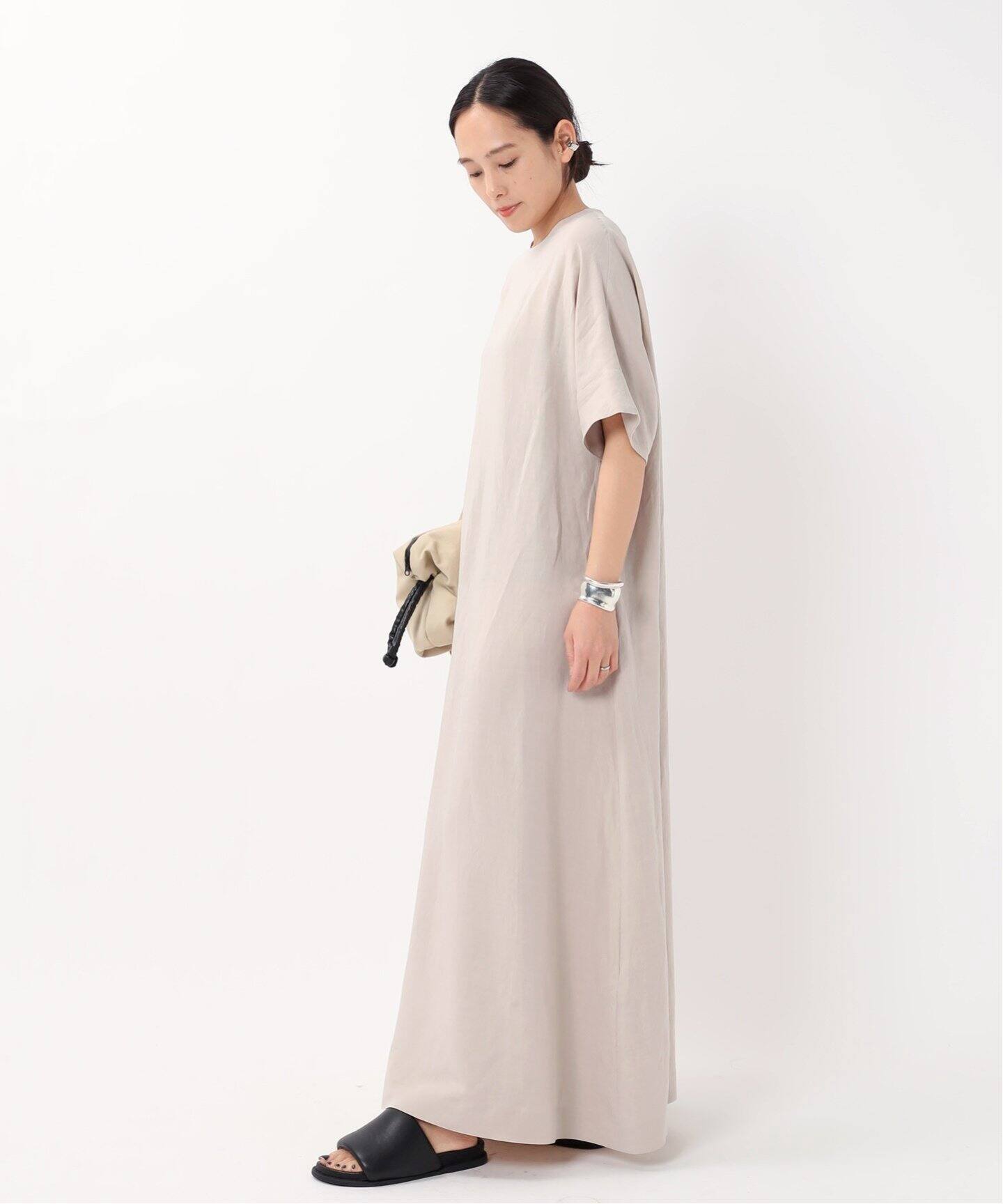 Newリネンミックスフレアワンピース（ワンピース）｜AP STUDIO 