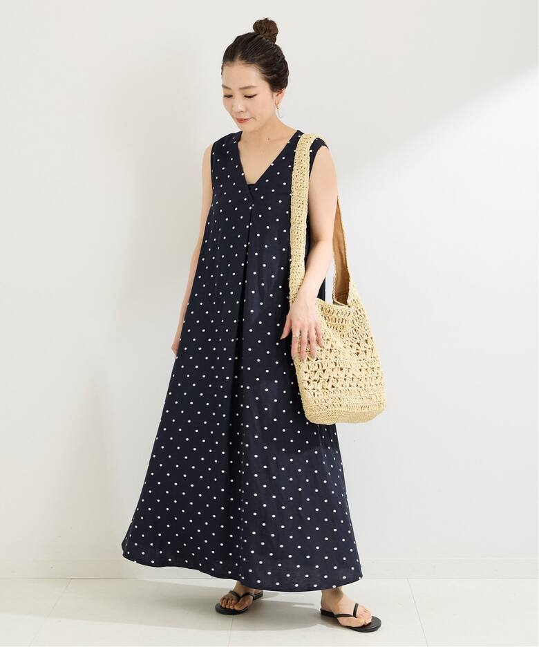 リネンレーヨンスリーブレスワンピース（ワンピース）｜B.C STOCK  