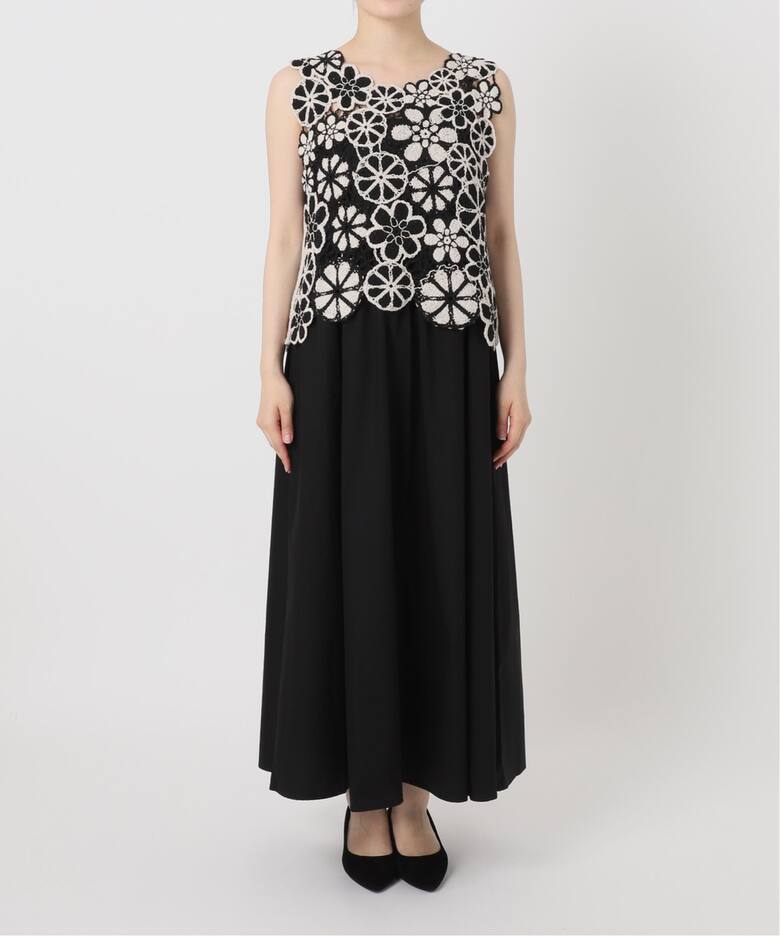 かぎ針風ニットハギワンピース（ワンピース）｜B.C STOCK（ベーセー  