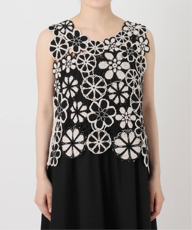 かぎ針風ニットハギワンピース（ワンピース）｜B.C STOCK（ベーセー  