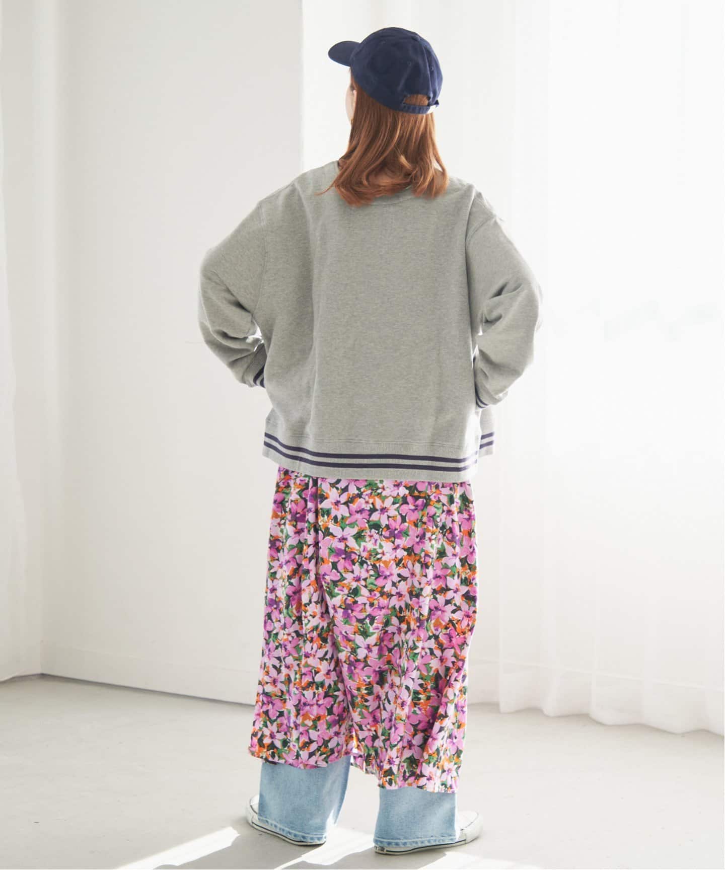 新品！ペコクラブ♡フラワープリントワンピース＊グリーン＊花柄 花柄ワンピース フラワープリント フレアワンピ[品番