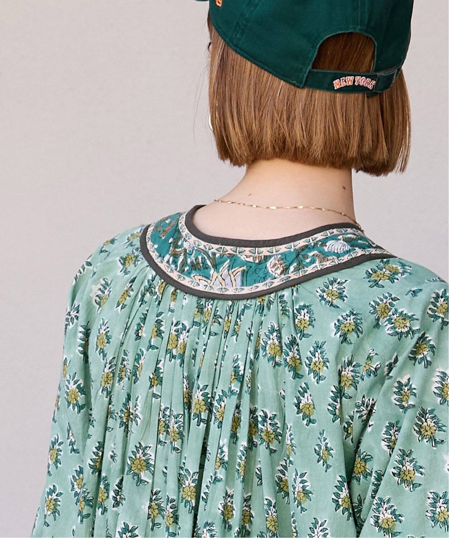 FANAKA/ファナカ 木版プリントヨークワンピース（ワンピース）｜B.C  