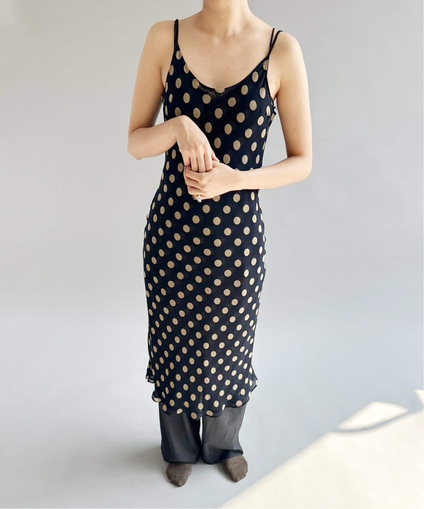 Topshop - トップショップ ポルカドット ホルターネック マキシ