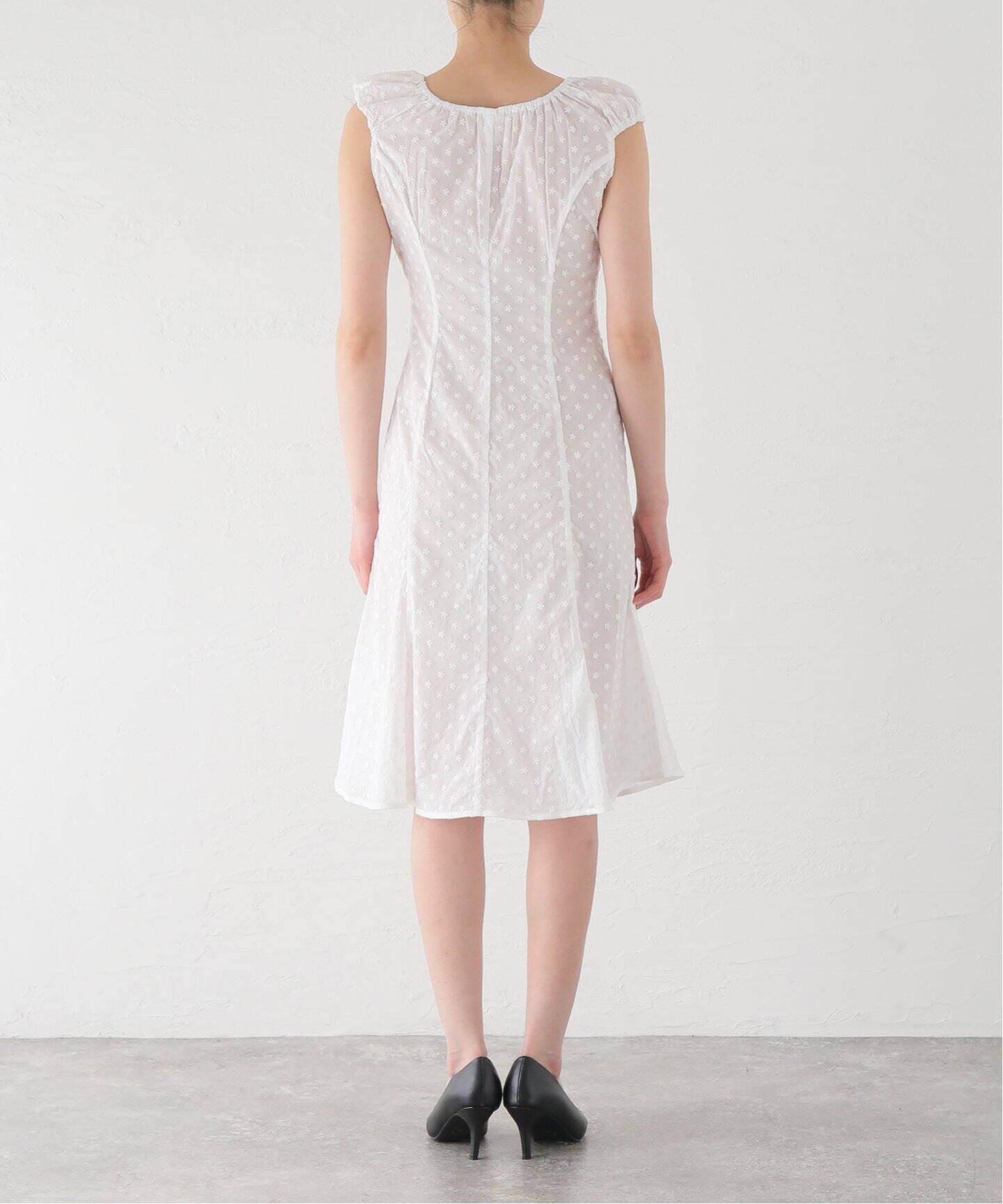 YUHAN WANG/ユハン ワン】embroidered cotton dress（ワンピース  