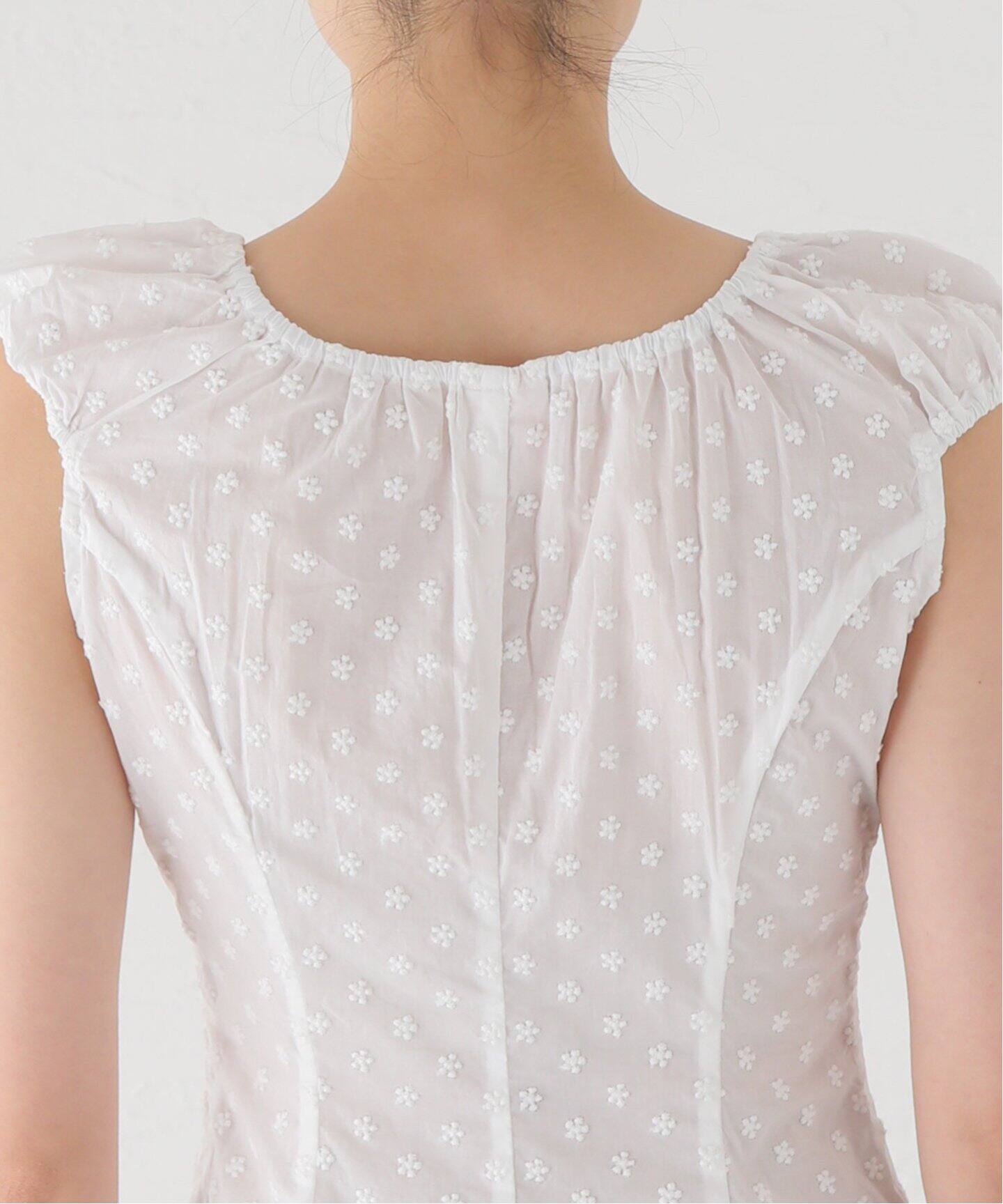 YUHAN WANG/ユハン ワン】embroidered cotton dress（ワンピース 